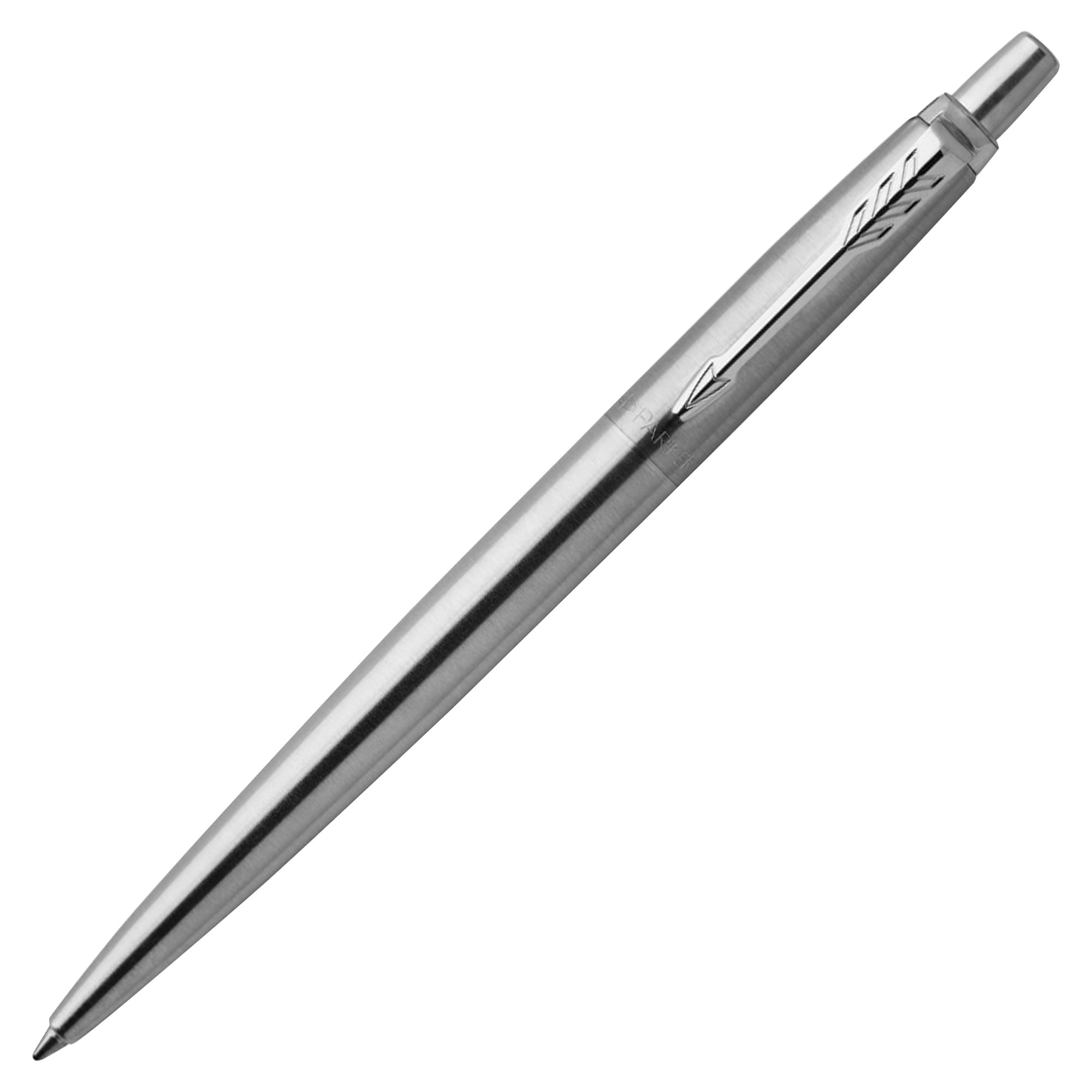 Parker Jotter Ballpoint Pen Stainless Steel Retractable Writing Instrument (Silver, 1 Count) a06j8