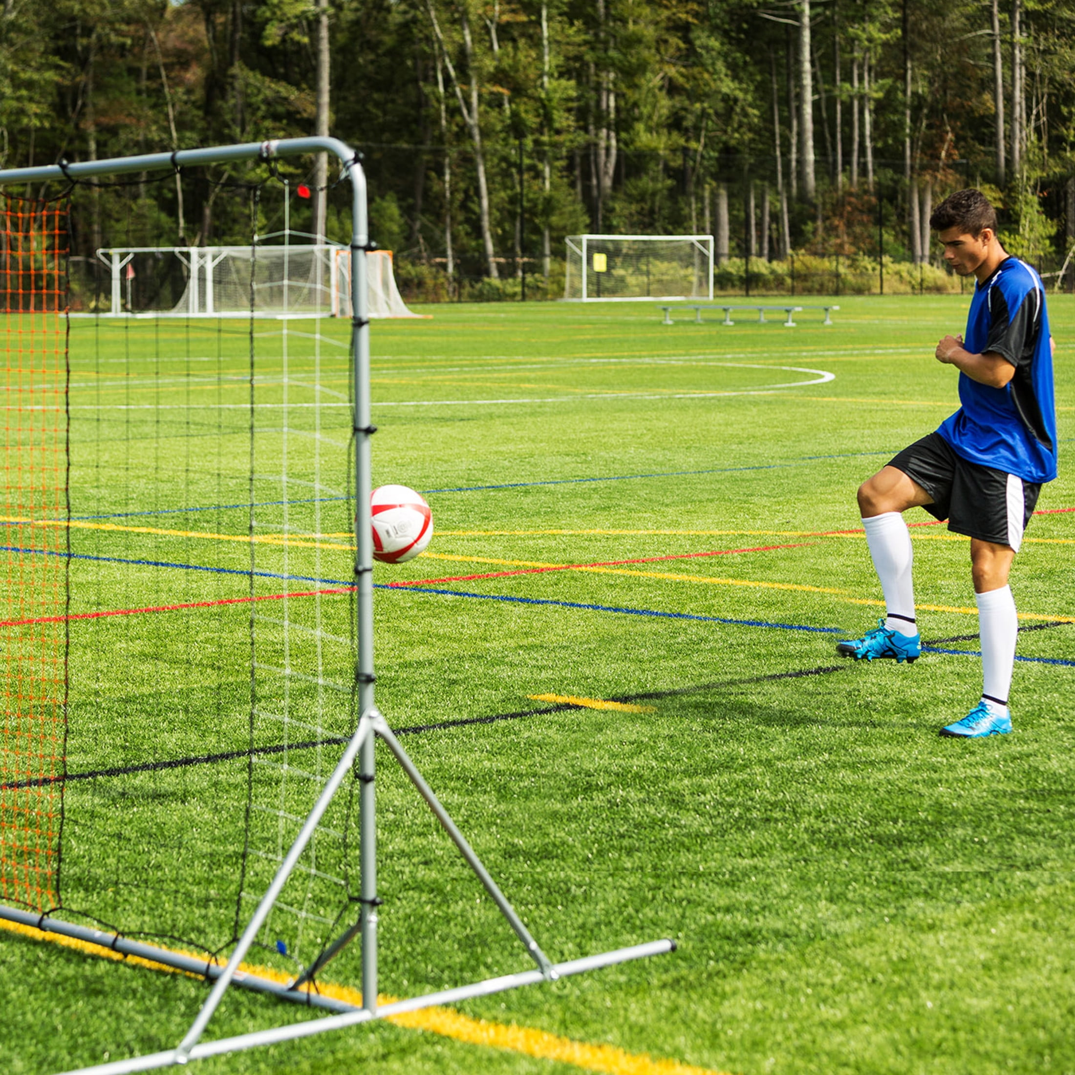 Franklin Sports Soccer Rebounder Net (Silver, 12 ft x 6 ft) 8zxqc
