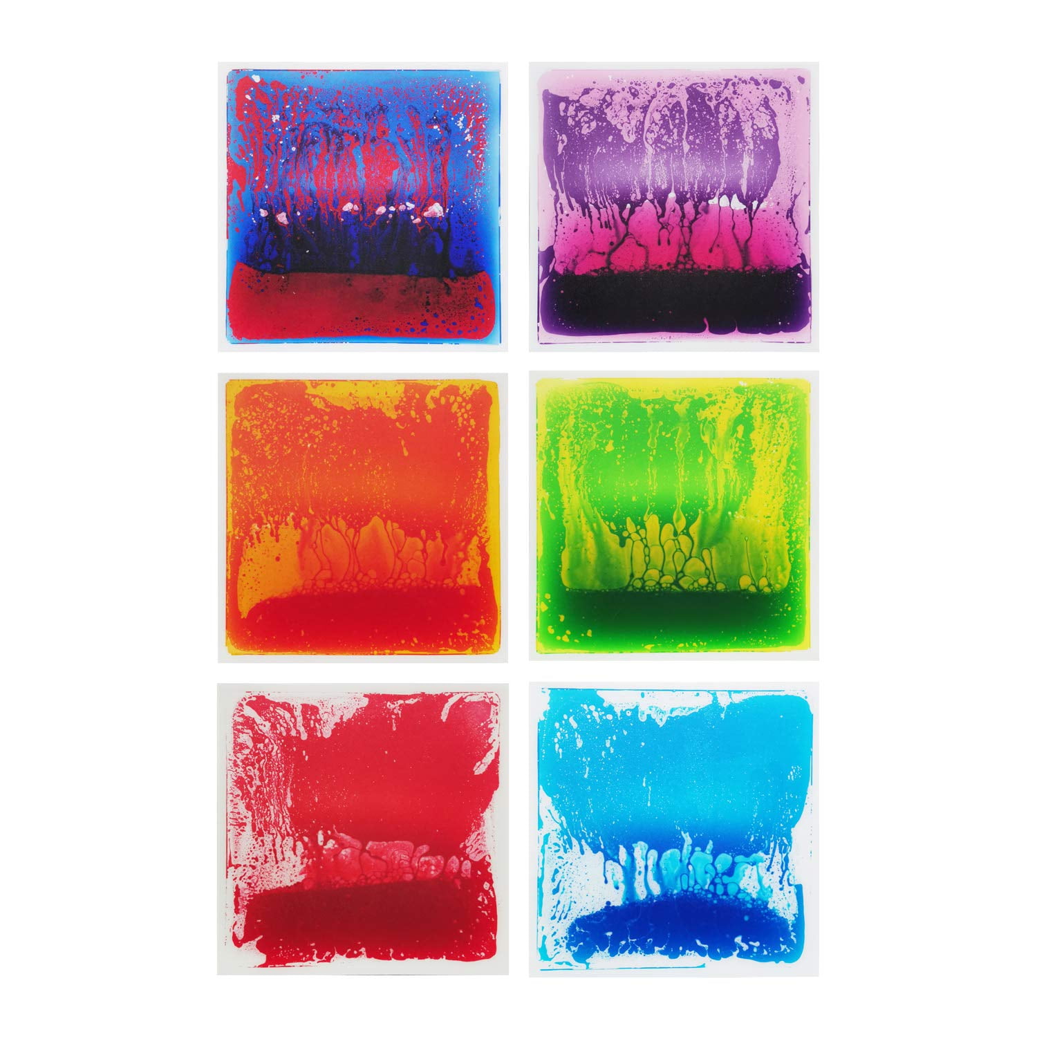 Art3d Liquid Encased Sensory Floor Playmat for Kids, Non-Slip Interactive Exercise Mat (Multi-Color, 20 in x 20 in) 69785