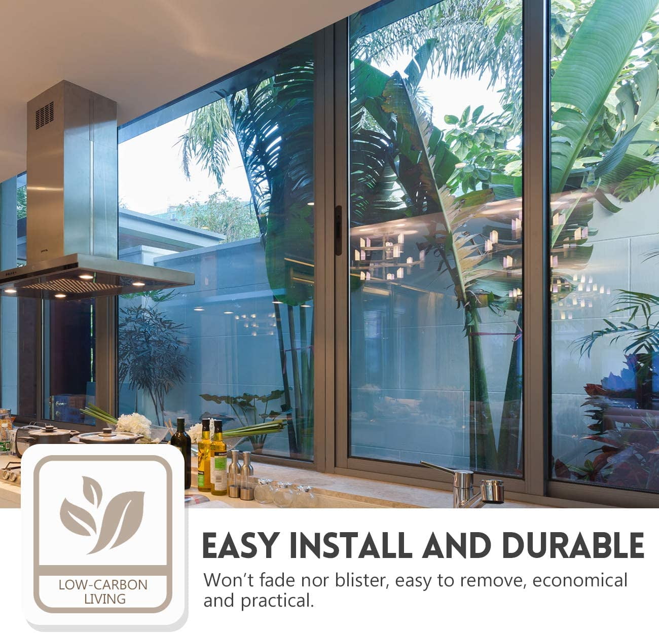 BSHAPPLUS One Way Window Film, Heat Control Privacy Tint for Home and Office (Silver, 23.6 in x 78.7 in) ou2gk