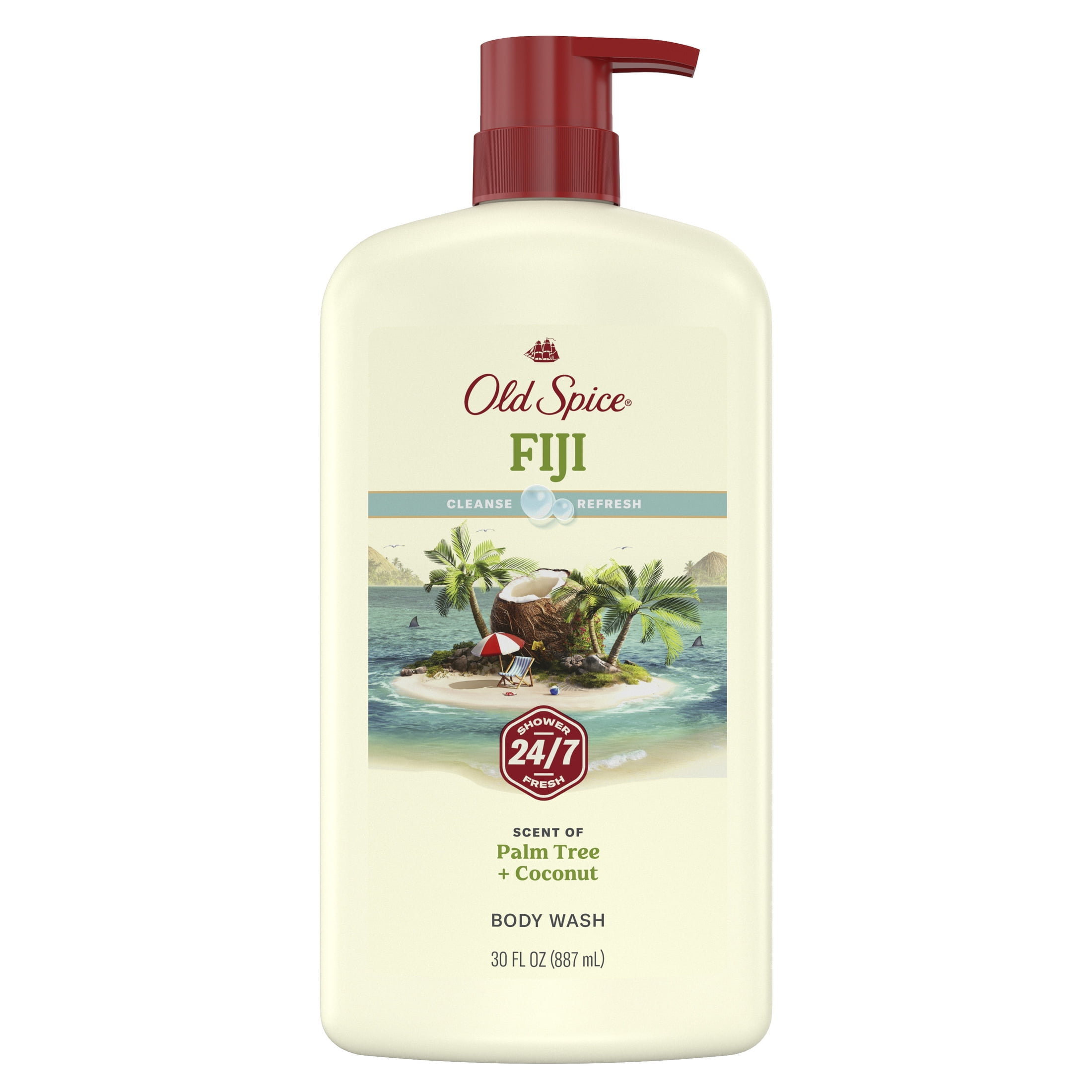 Old Spice Fiji Body Wash for Men, Refreshing Scent with Coconut and Lavender (30 fl oz) syhwx
