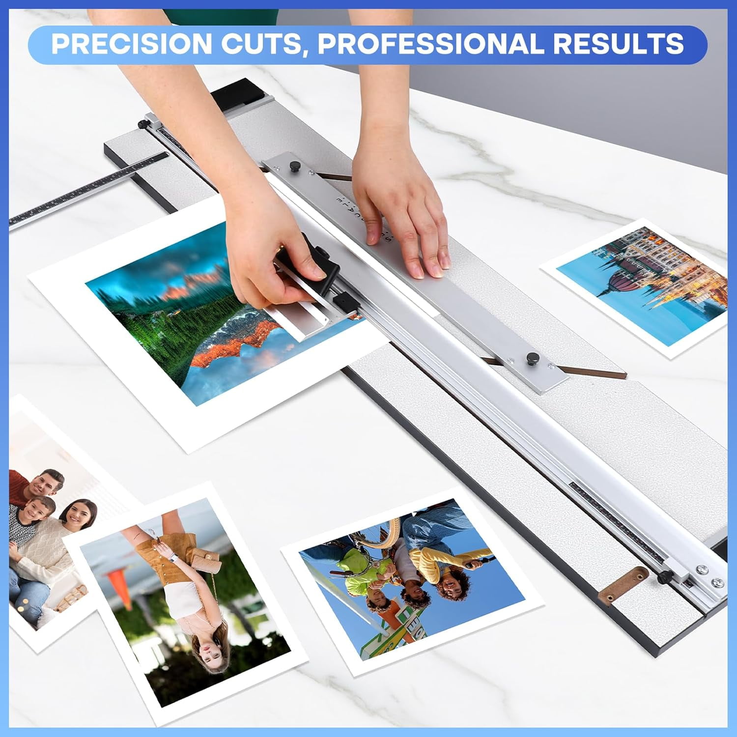 UOKRR 32-inch Compact Mat Cutter with 45-Degree Bevel and Straight Cutting Heads for Picture Framing (32 in) yyekd