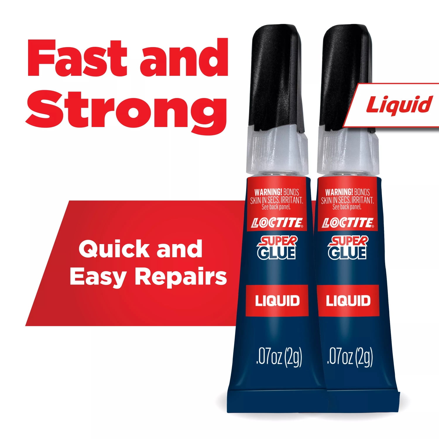 Loctite Super Glue Liquid Adhesive, Fast-Acting High-Strength Bond for Crafts and Repairs (Clear, 0.14 oz Total) wsjhu