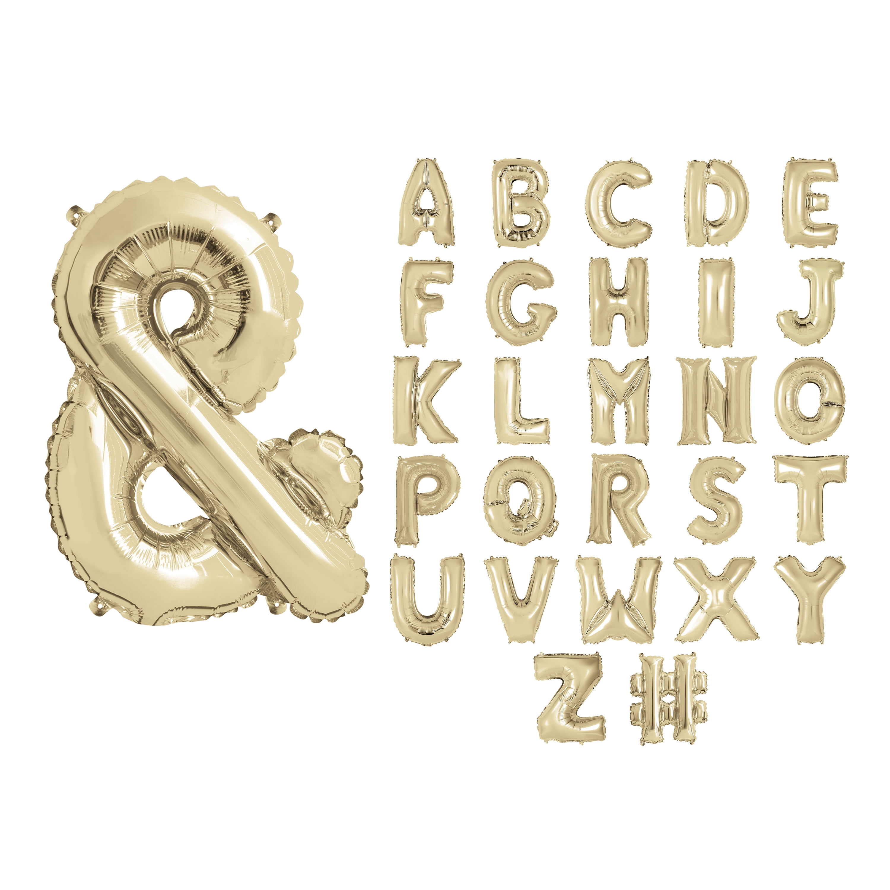 Way To Celebrate Foil Ampersand Balloon, Gold Party Decoration (14 in) i0het
