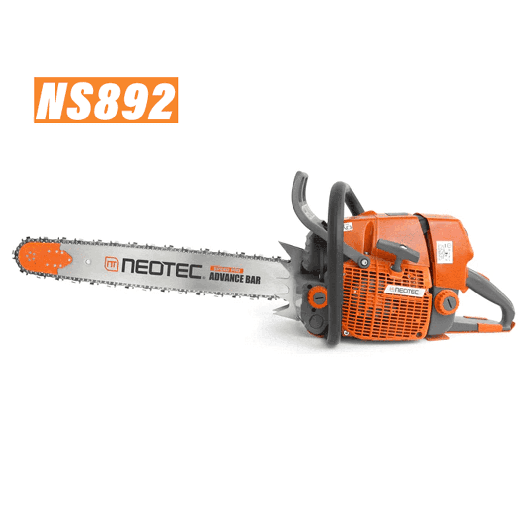 Neotec NS892 92cc 2-Cycle Gas Chainsaw, Heavy-Duty Wood Cutting and Trimming Tool (25 in) rxtxa
