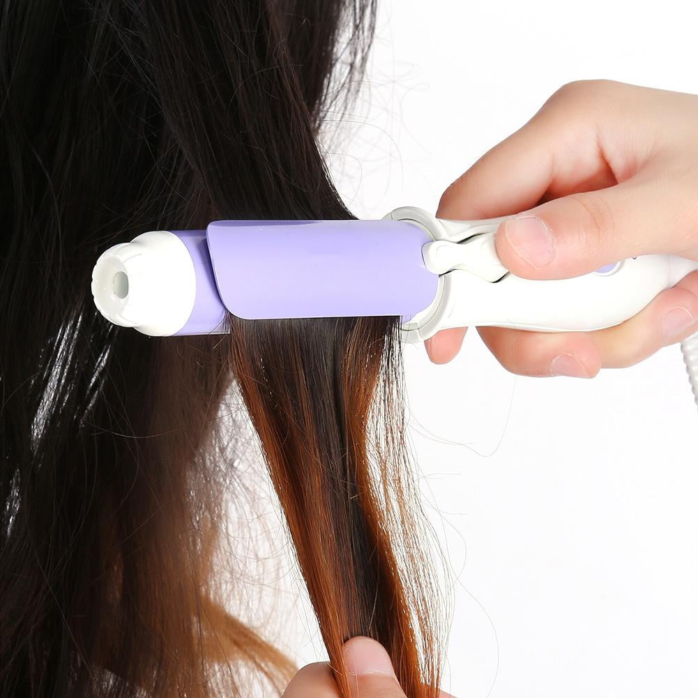 LYUMO Mini Hair Curler, Ceramic Heating Professional Styling Tool (Black, 7 in) k27hg