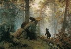 Wall26 Morning in a Pine Forest by Ivan Shishkin Wall Mural (Multi-Color, 100x144 in) ppo8l