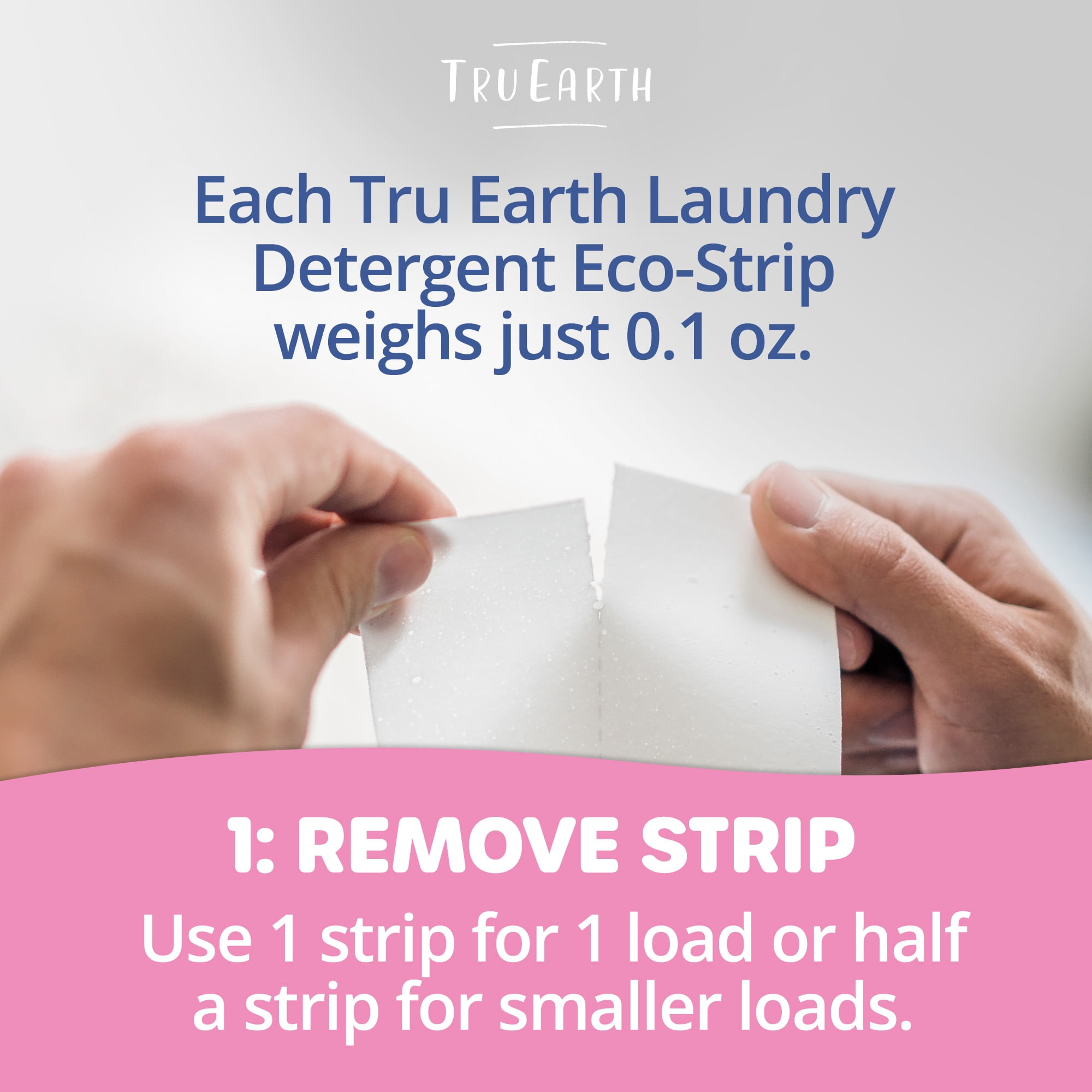 Tru Earth Laundry Detergent Sheets for Baby (Hypoallergenic, Fragrance-Free, 64 Sheets) q0jv8