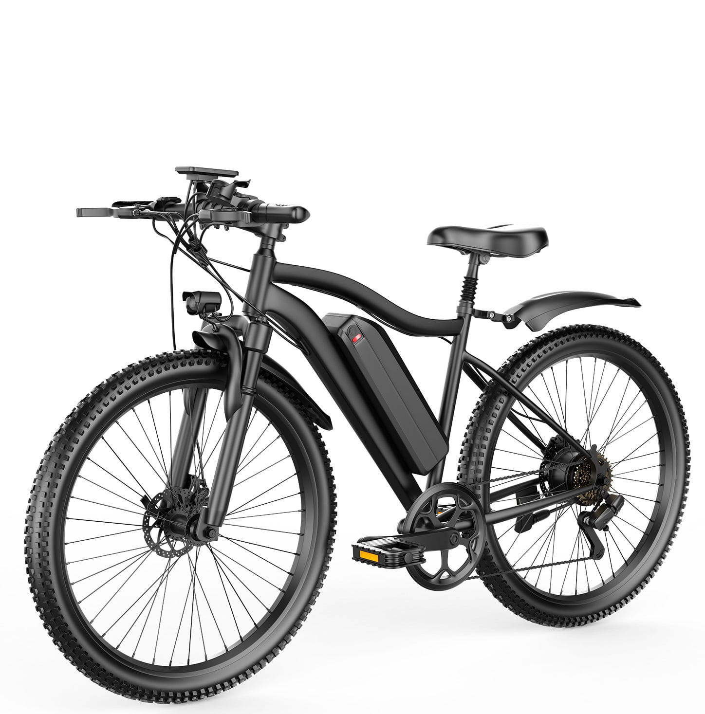 X-Koala Electric Mountain Bike for Adults, 1200W Peak Motor, 25MPH Commuter E-Bike with Removable Battery (Black, 26 in) 4y4qr