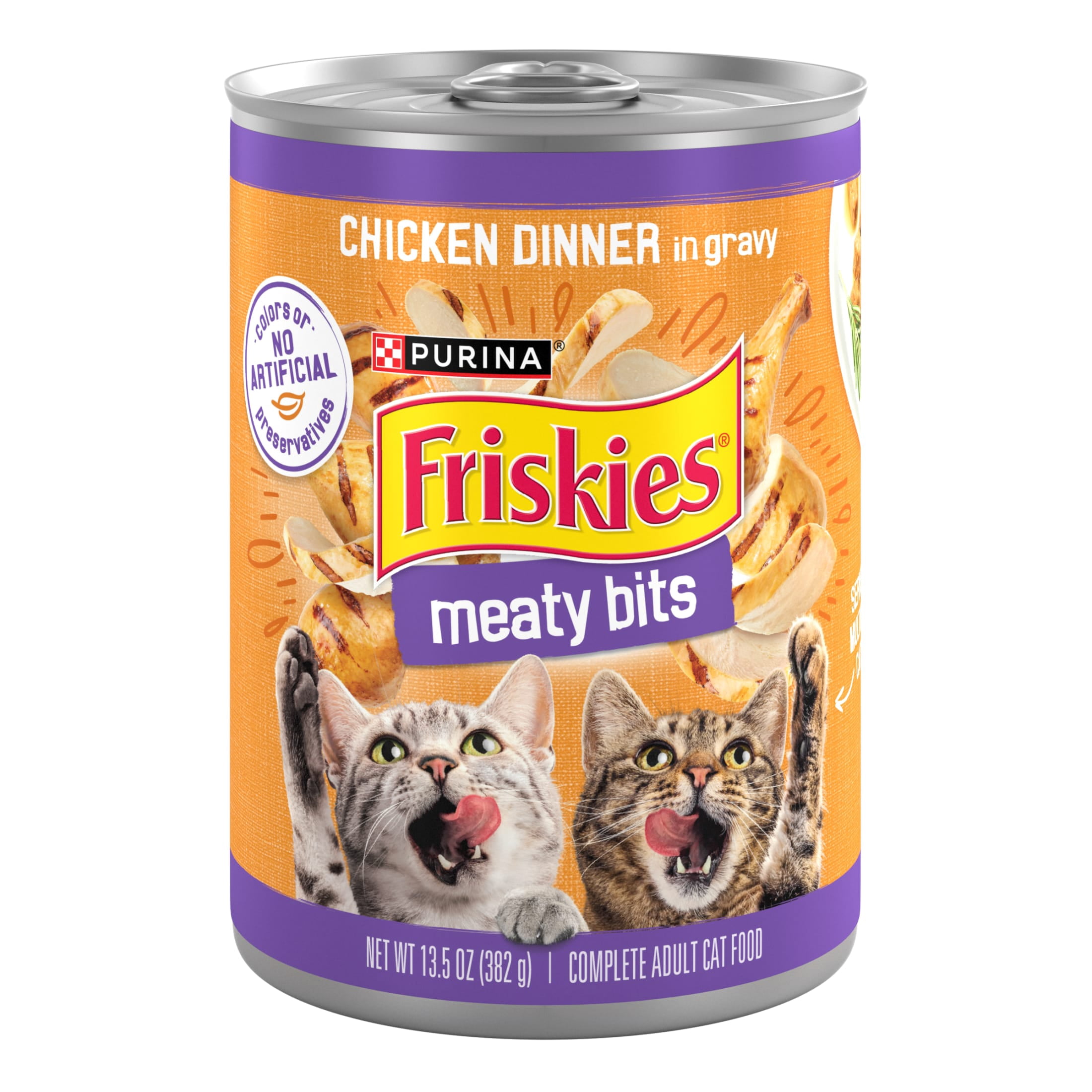 Friskies Meaty Bits Chicken Dinner Wet Cat Food in Gravy (13.5 oz) conmw