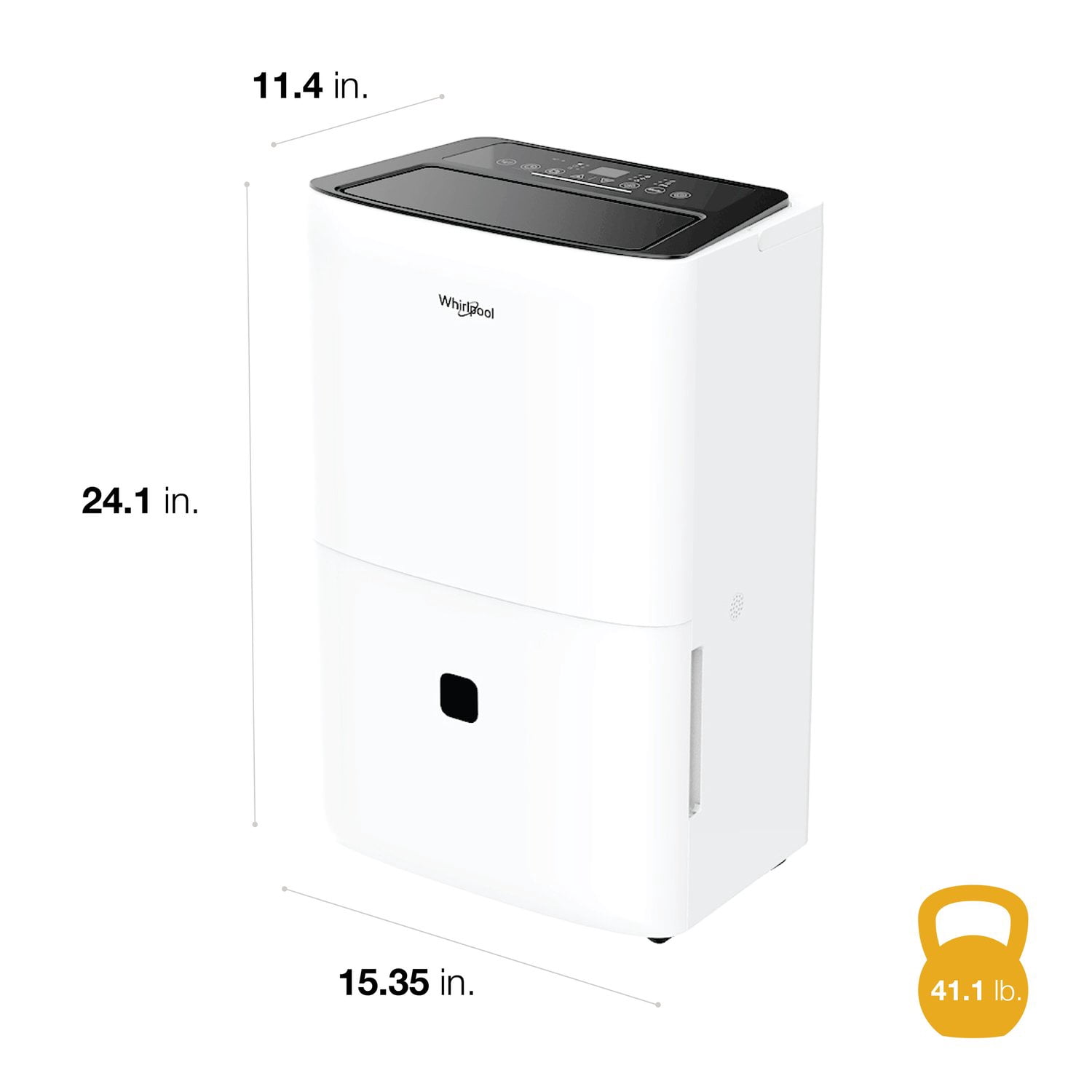 Whirlpool 50-Pint Dehumidifier, Energy Star Certified Moisture Removal (White, 50-Pint) 394r3