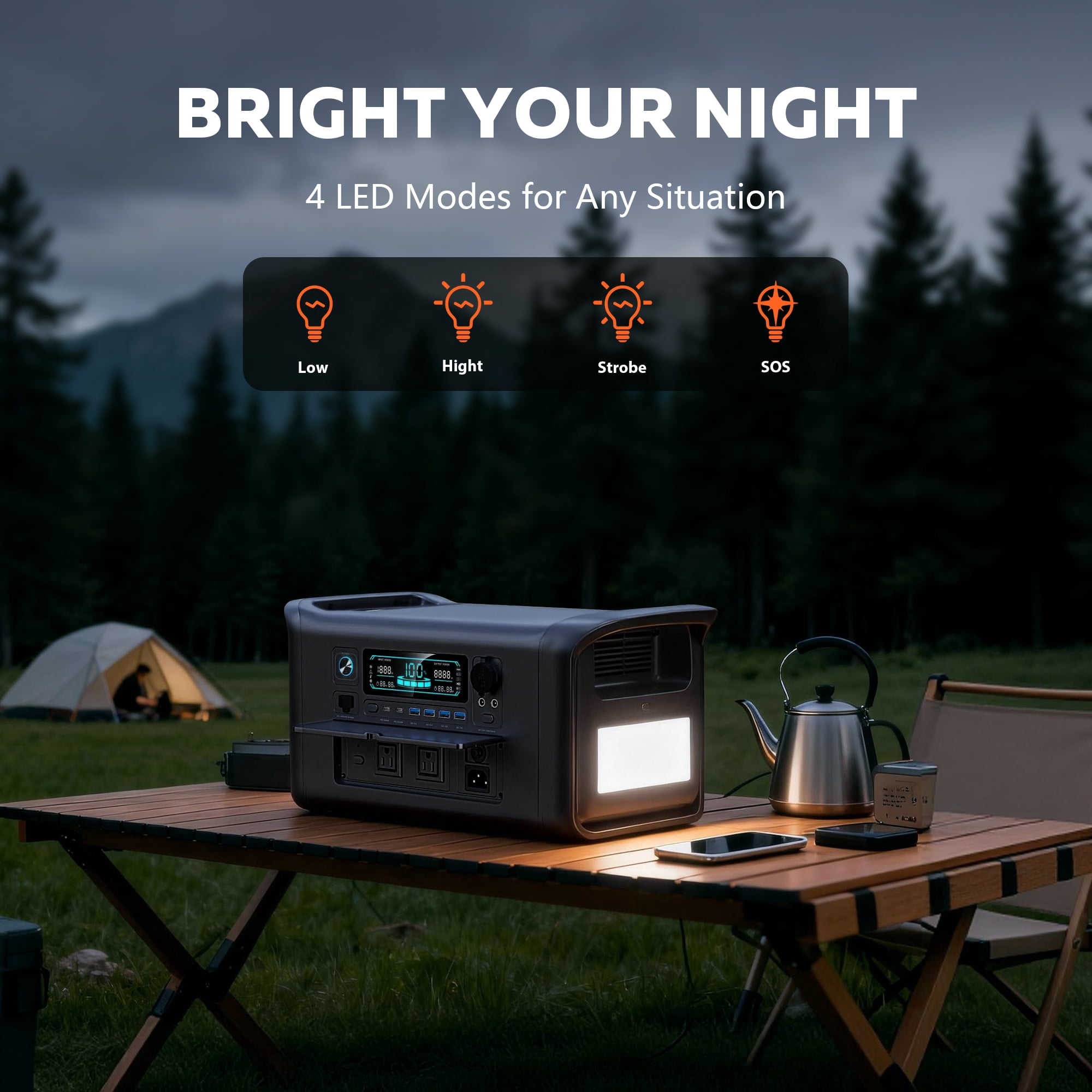 CTOLITY 1600W Portable Power Station with 100W Foldable Solar Panel (Black, 1024Wh) rfnhn