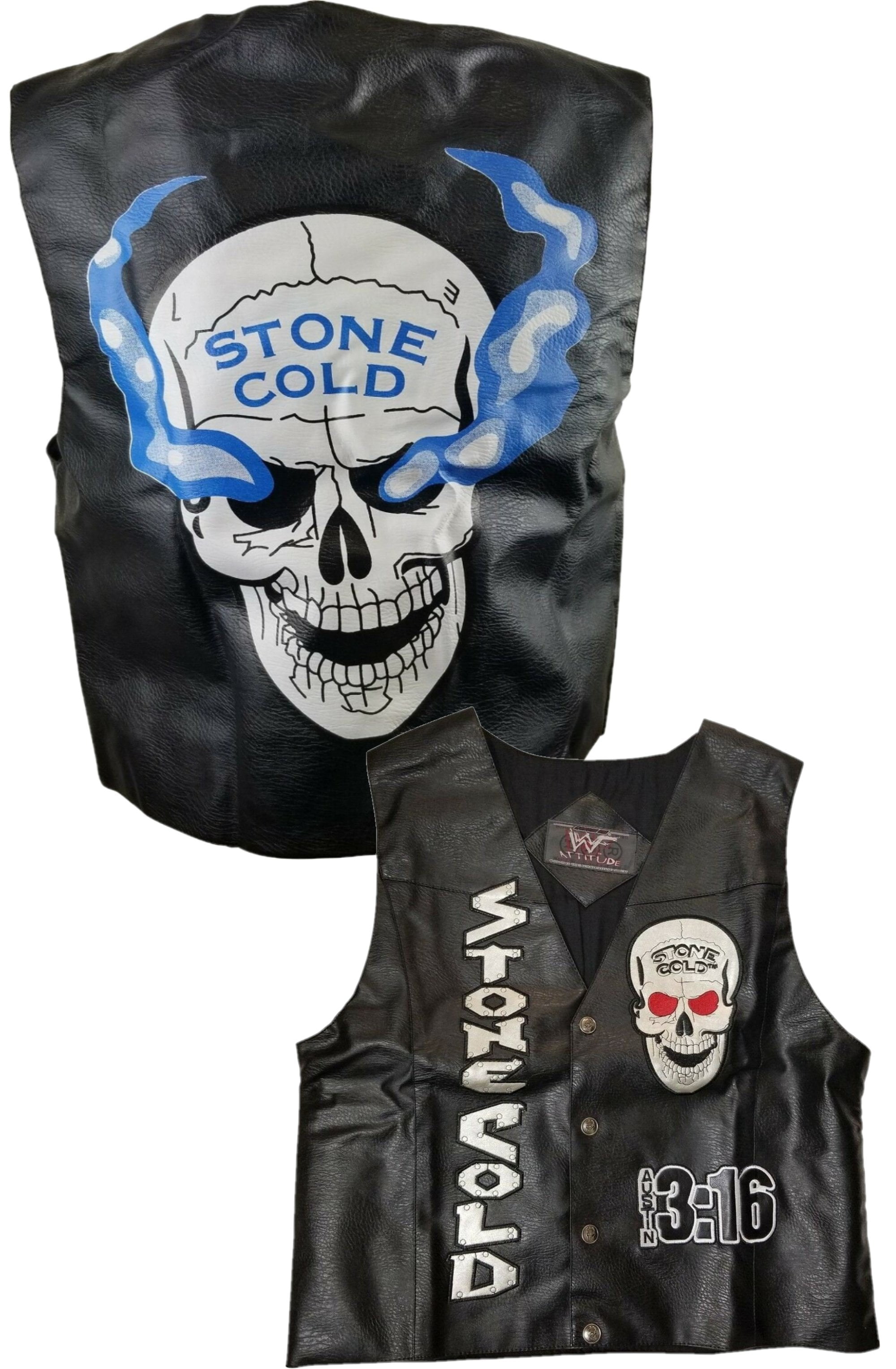 WWE Stone Cold Steve Austin 3:16 Skull Vest (Black, Youth Large) o6927