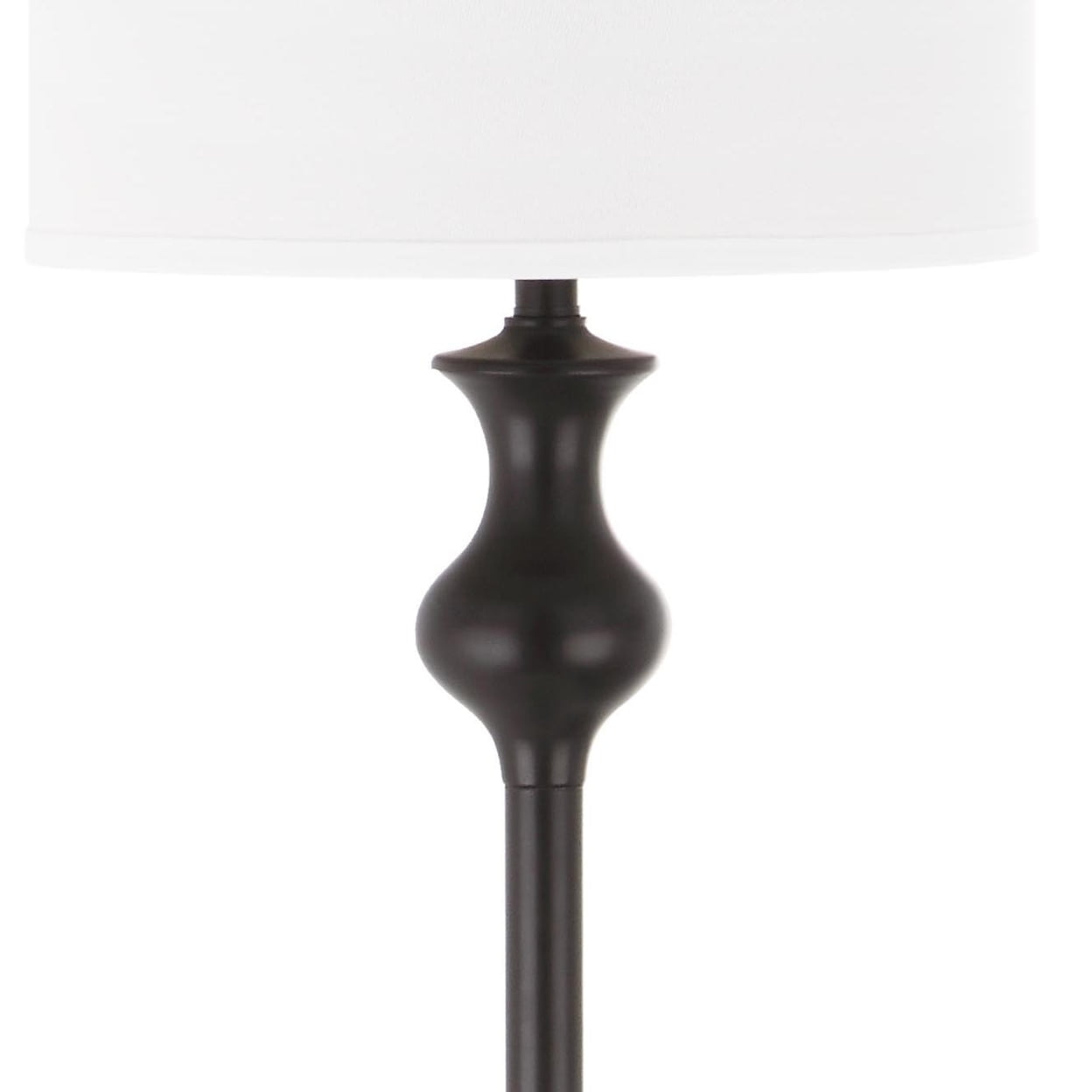 Safavieh Brewster Antique Floor Lamp, Contemporary Iron Lighting with Off-White Shade (Oil-Rubbed Bronze, 61.5 in.) 1rqjg