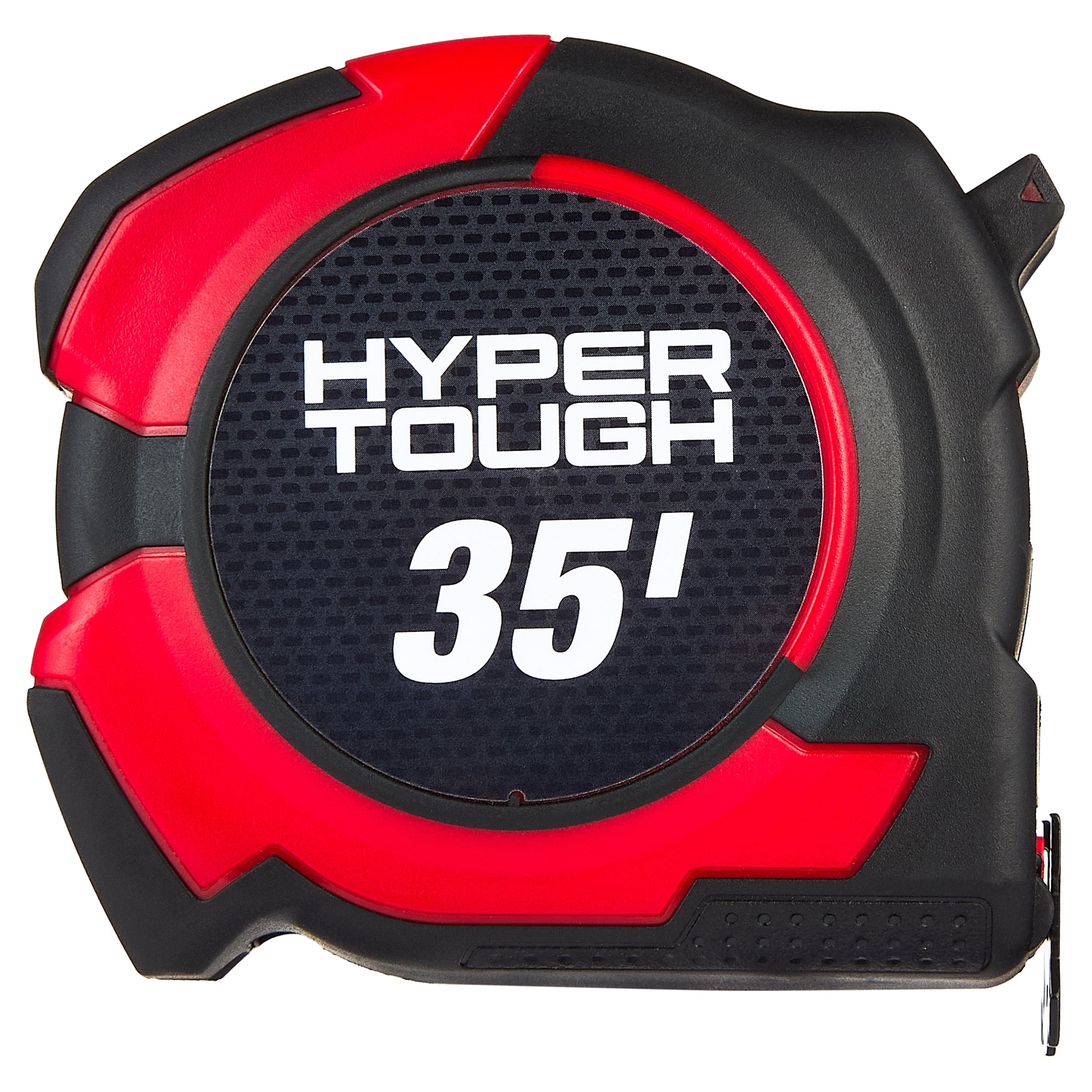 Hyper Tough Magnetic Tape Measure, Heavy-Duty Retractable Blade with Locking Mechanism (Red, 35 ft) wljo0
