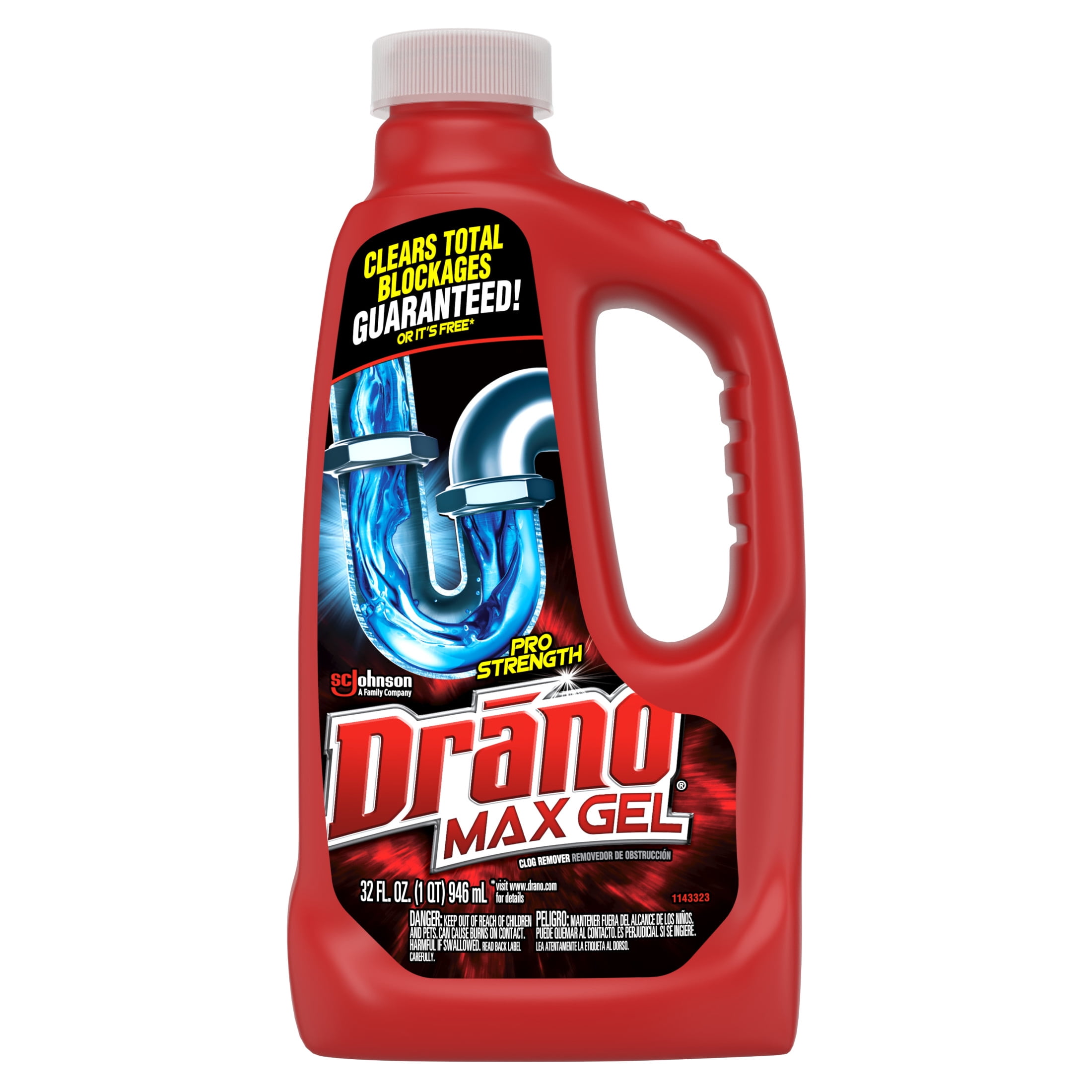 Drano Max Gel Drain Clog Remover, Heavy-Duty Pipe Cleaner for Kitchen and Bathroom (32 oz) 2m72o