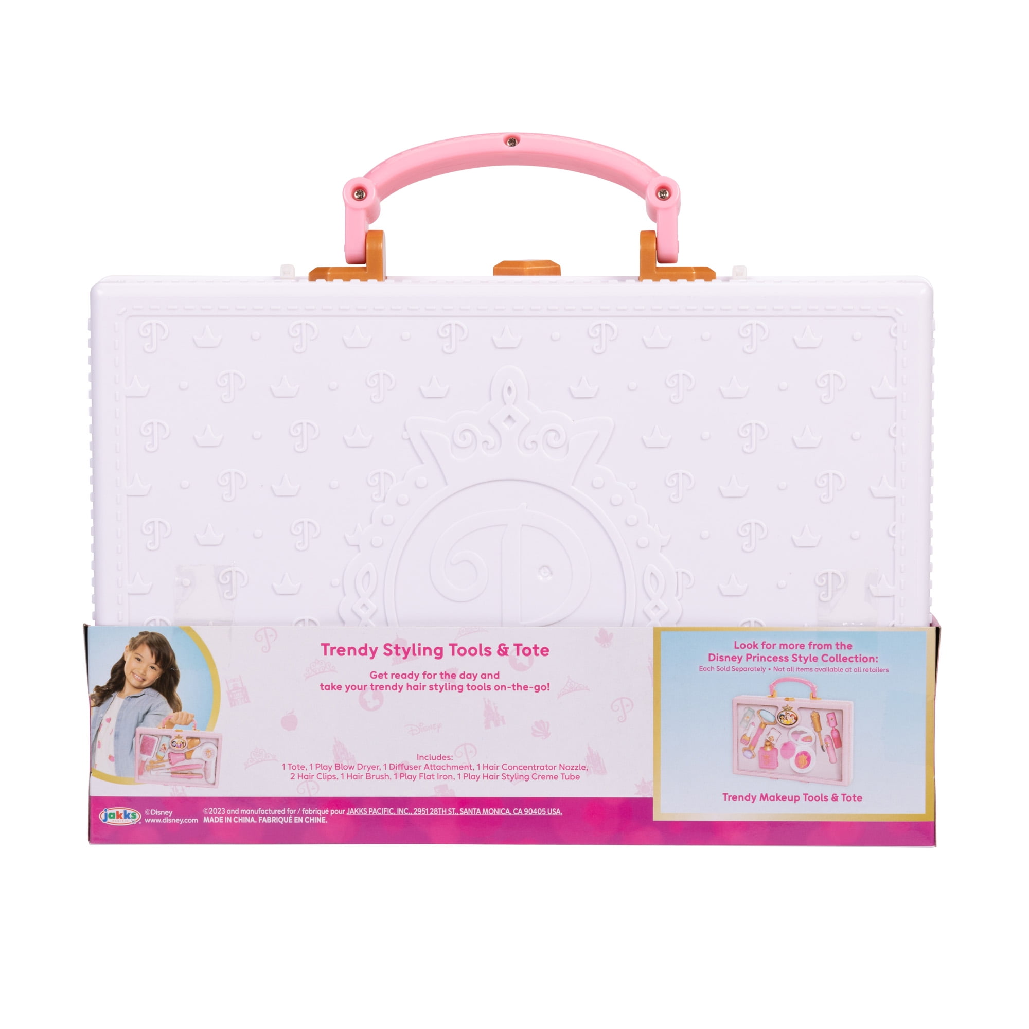 Disney Princess Style Collection Hair Styling Tote Set (Pink, 10-Piece) ga5l0
