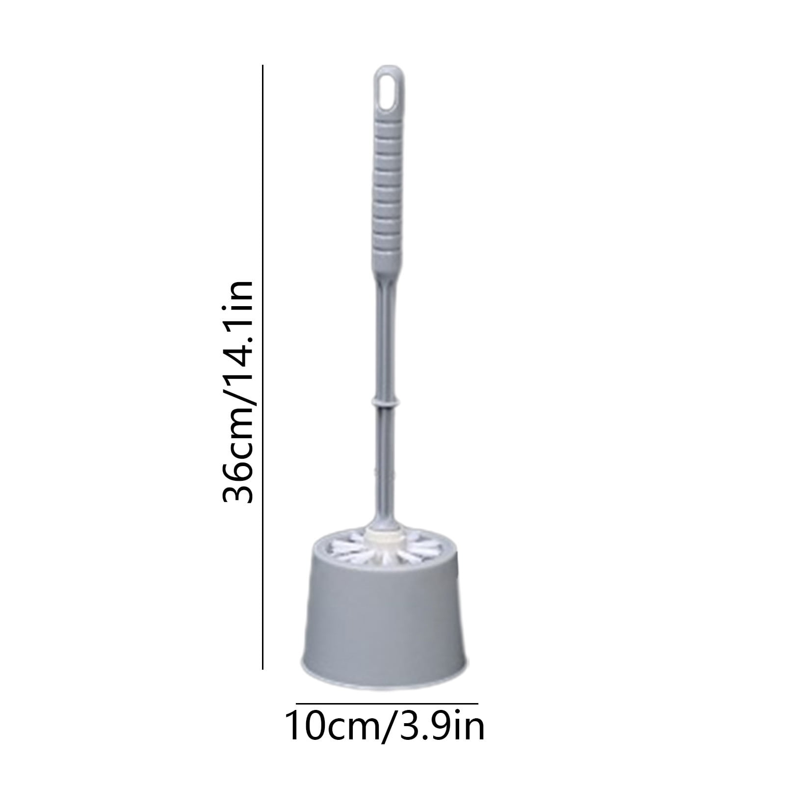 BingTong Toilet Bowl Brush and Holder Set (Gray, 15 in) lmcfu