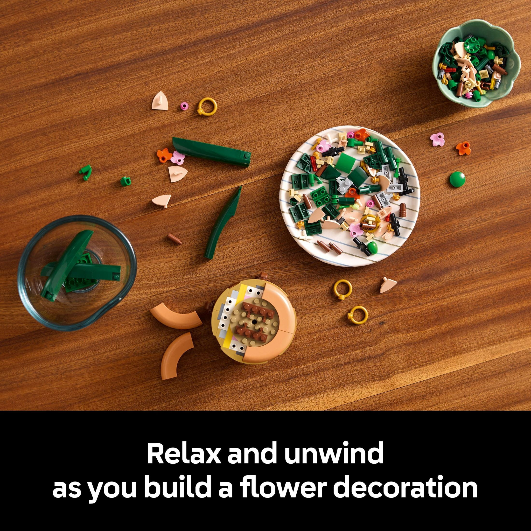 LEGO Botanicals Mini Orchid Building Set, Artificial Flower Plant Decor for Home and Office (274 Pieces, 10 in. Tall) b9x0p