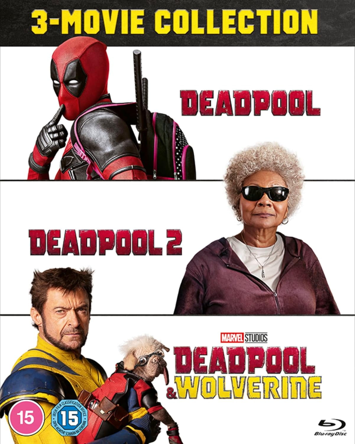Marvel Deadpool 3-Movie Blu-ray Collection Set (Deadpool, Deadpool 2, Deadpool & Wolverine) (3-Disc Set) msrbz