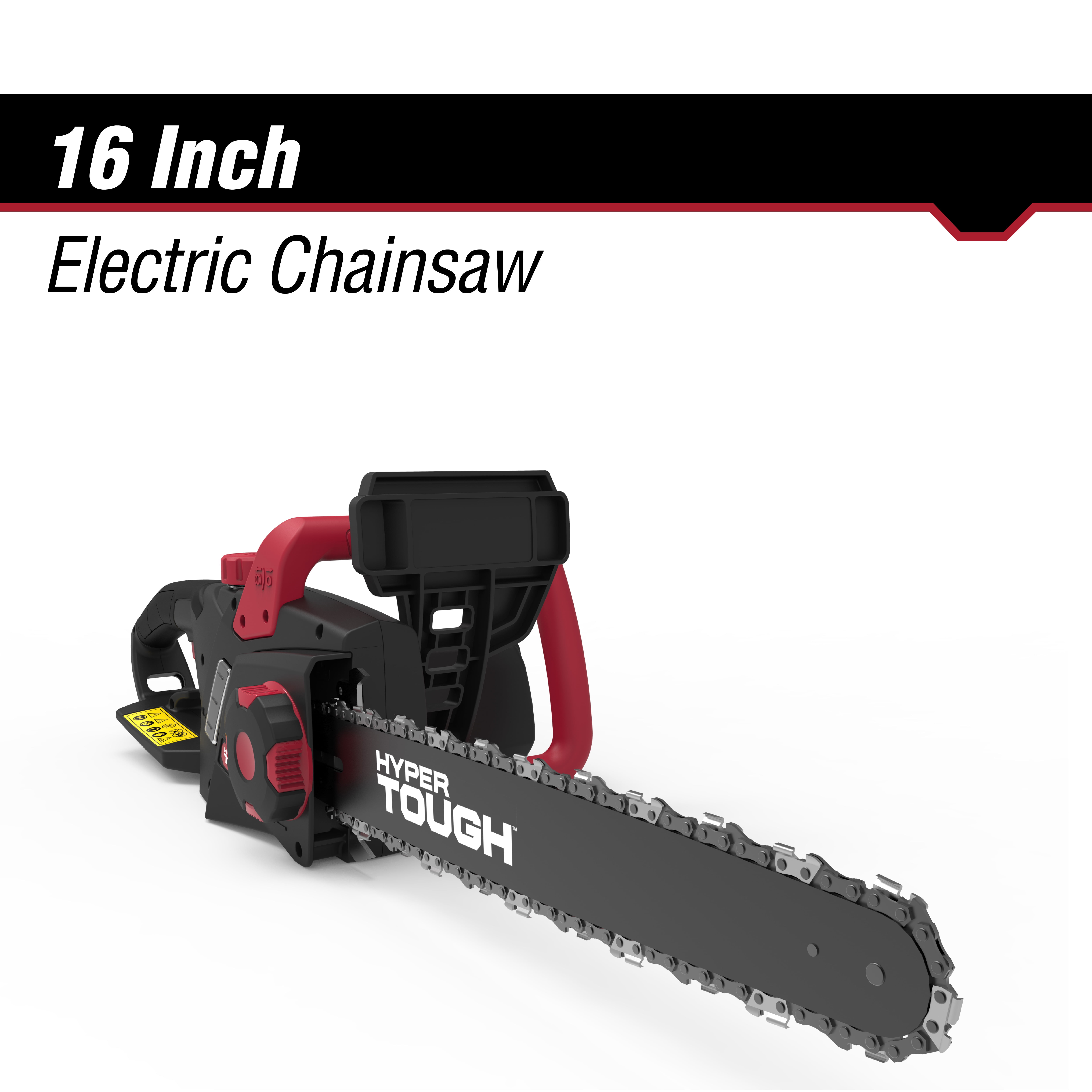Hyper Tough 16-Inch Electric Chainsaw, 15-Amp Corded Motor, Automatic Oiler, Tool-less Tensioning (16 in) l0mrn
