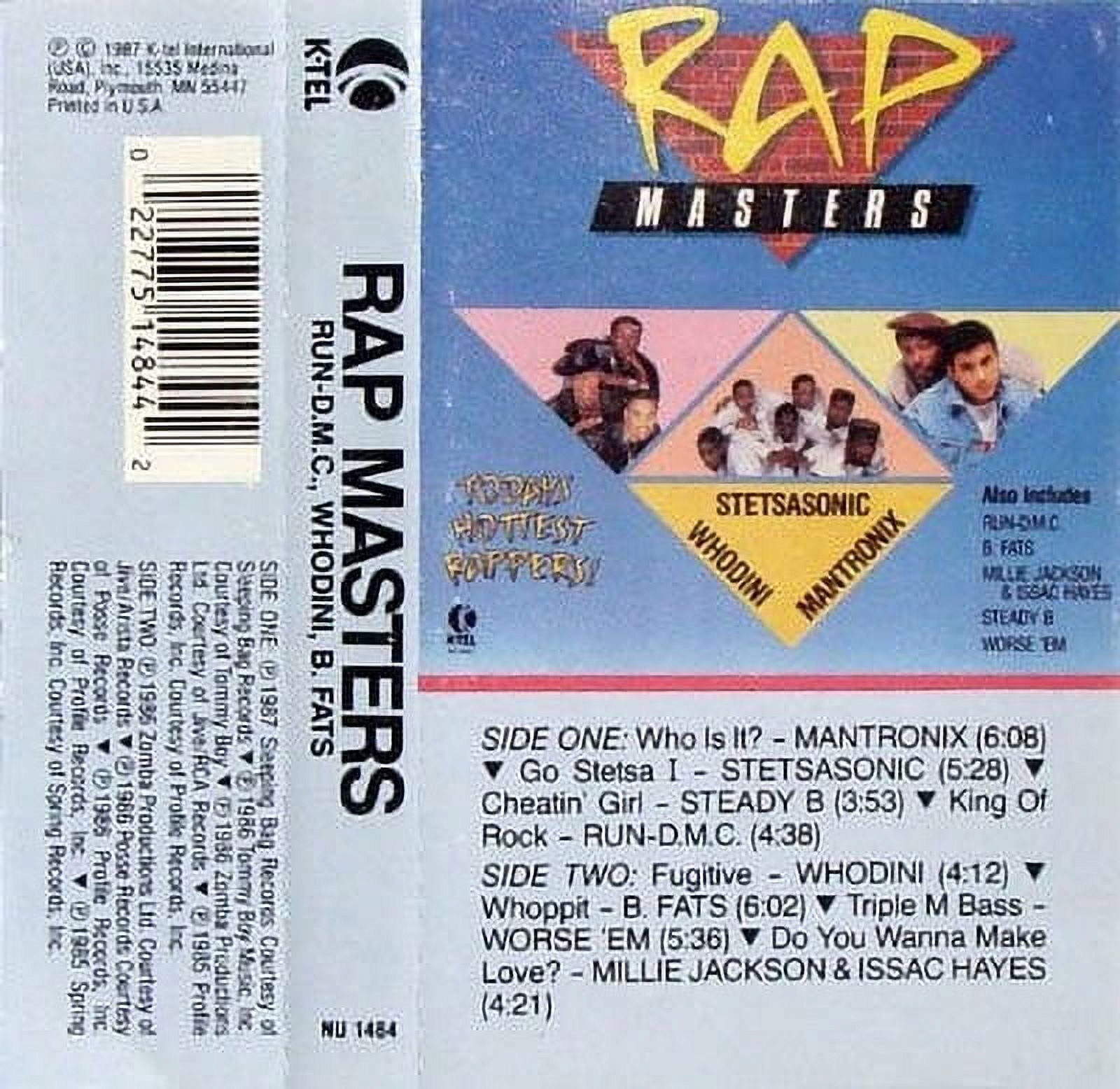 K-Tel International Rap Masters Various Artists (Cassette Tape) 48cg1