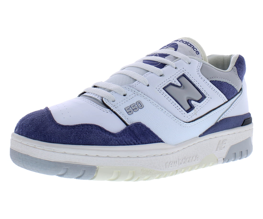 New Balance 550 Men's Retro Basketball Sneakers (White/Blue, 8.5 US) 4vh7b
