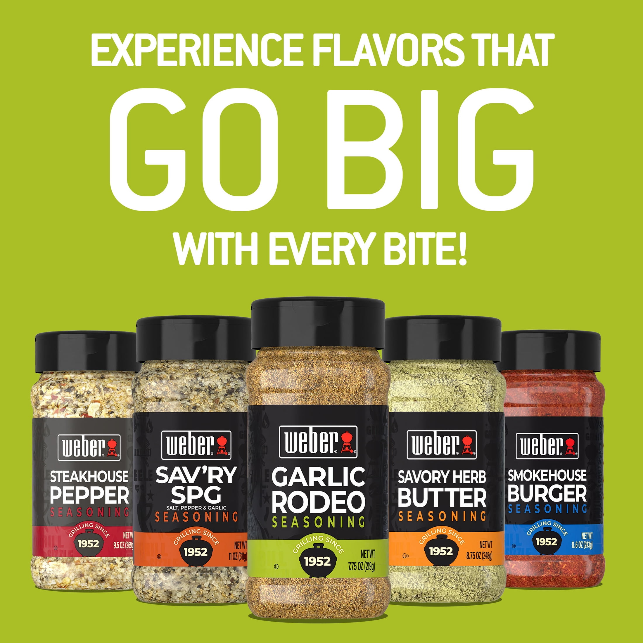 Weber Garlic Rodeo Seasoning Blend, Savory Herb Grilling Spice (7.75 oz) cp1vn