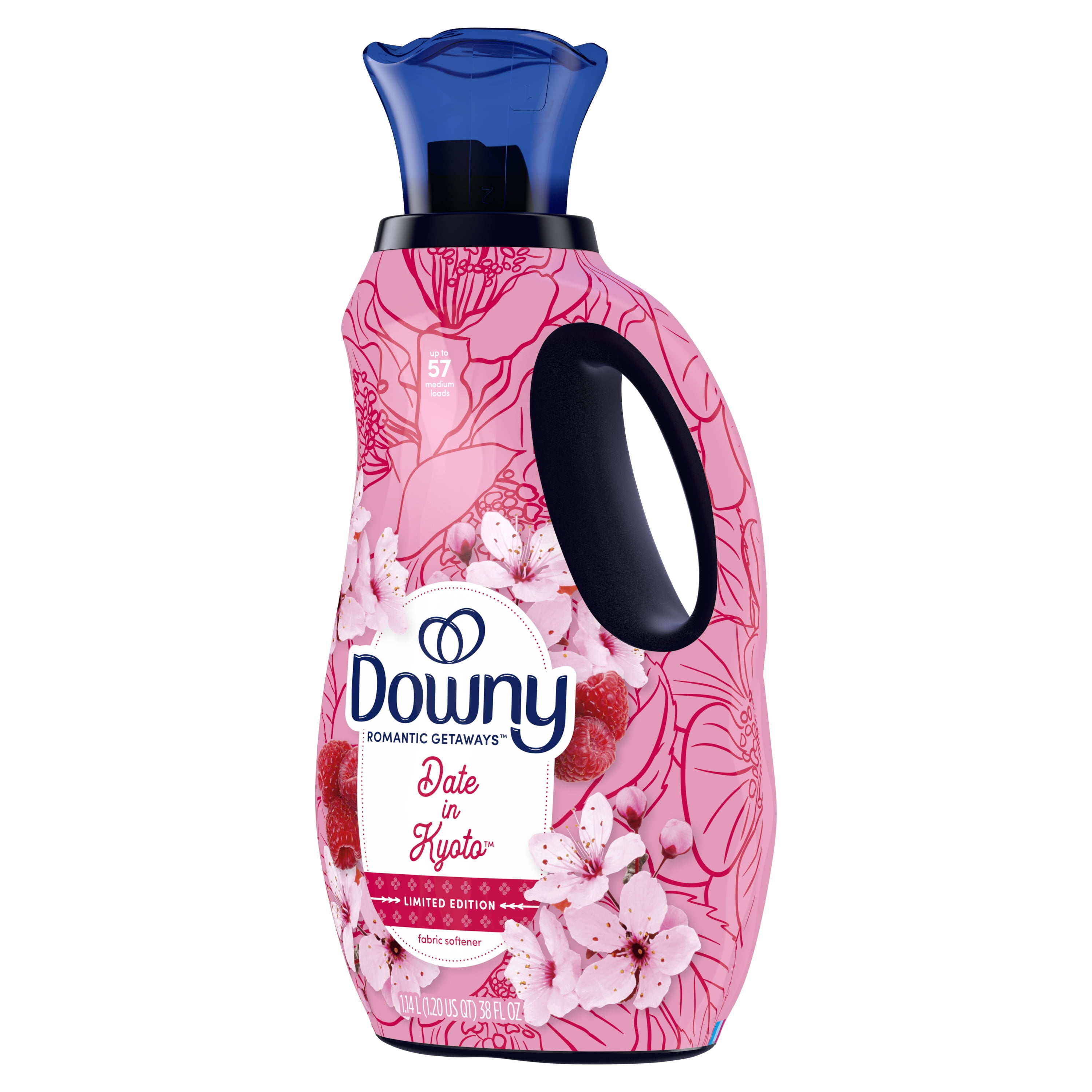 Downy Romantic Getaways Liquid Fabric Softener, Date in Kyoto Floral Scent (38 fl oz) rm0k8