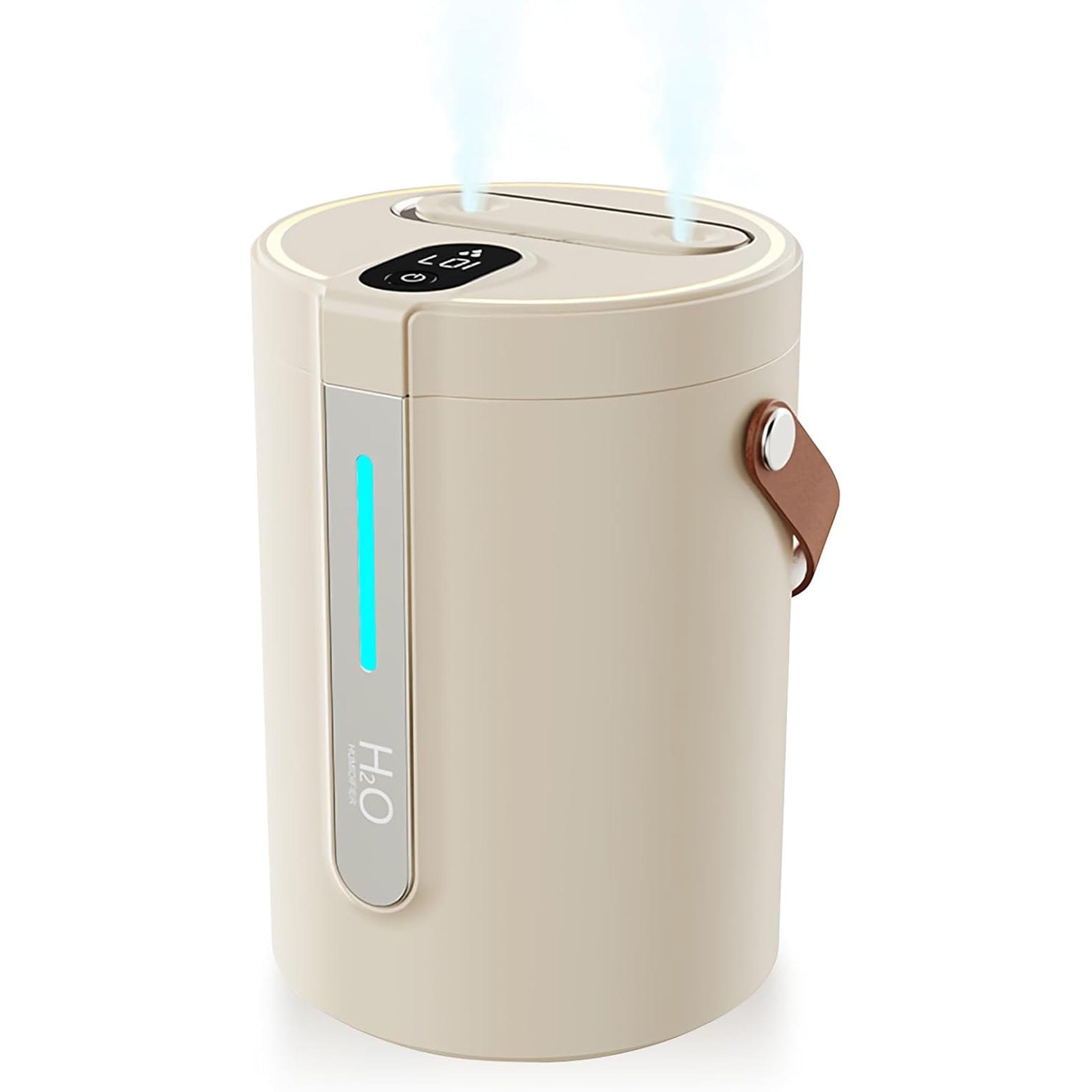JINXIAN Dual Mist Humidifier with Night Light, Quiet Desktop Air Moisturizer for Home and Office (Beige, 84.5 fl oz) nm371
