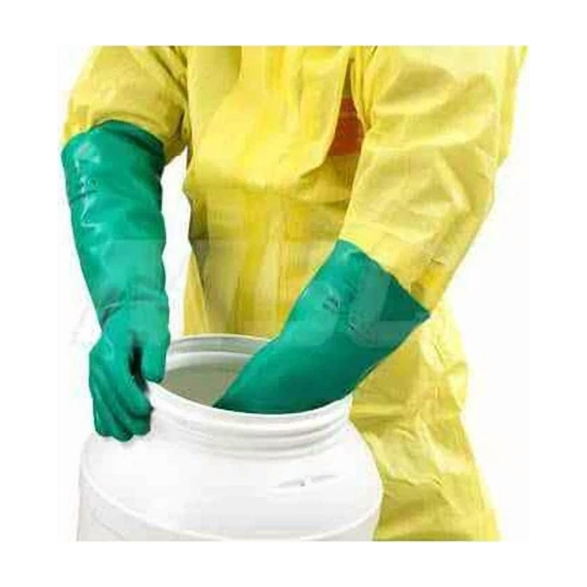 YANI Ansell Alphatec Solvex 37-185 Chemical Resistant Gloves Heavy-Duty Industrial Protection (Green, XX-Large) 773qv