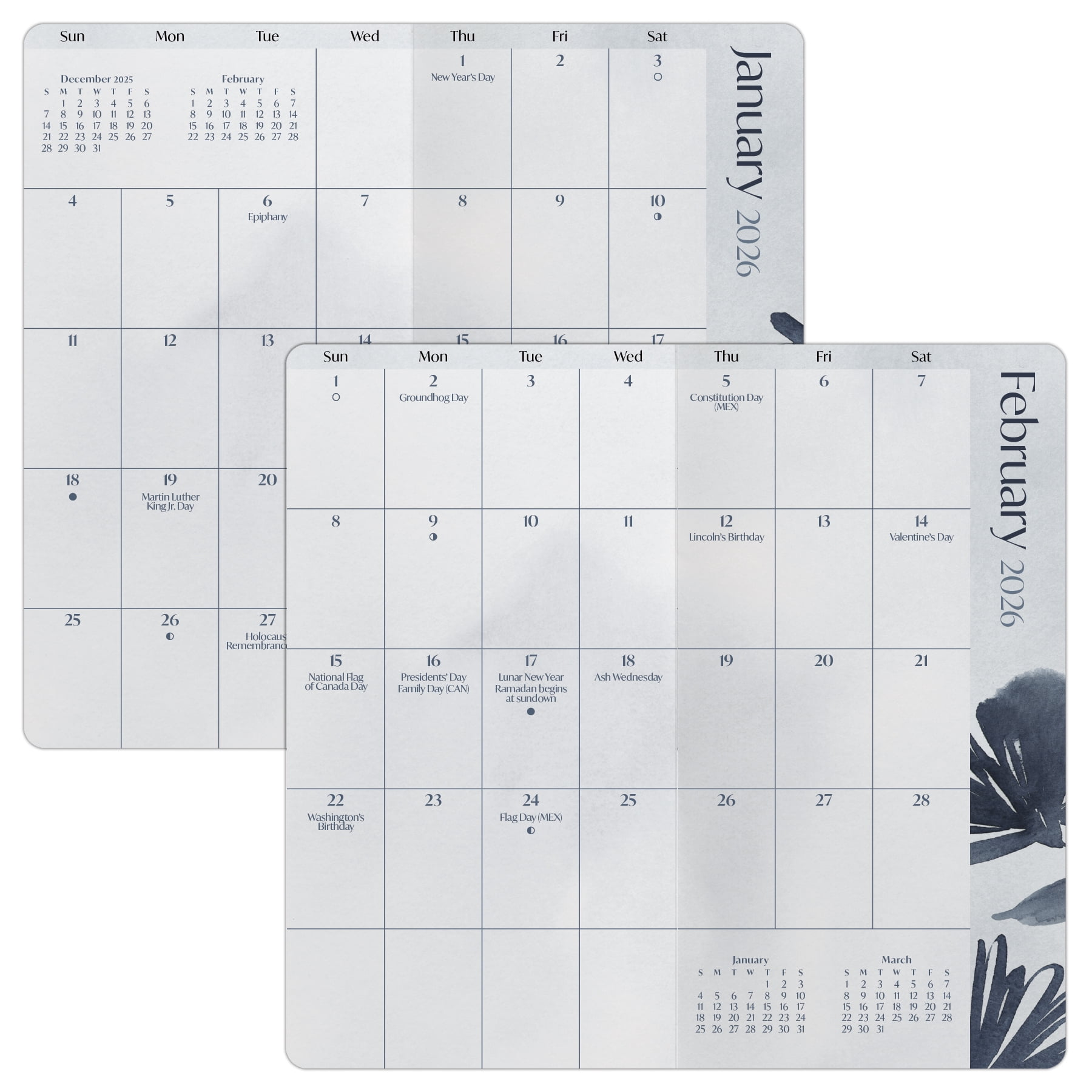 Trends International Whisper Song Stephanie Ryan 2026 Wall Calendar and 2026-2027 Pocket Planner Bundle (2-Piece Set) k8b81