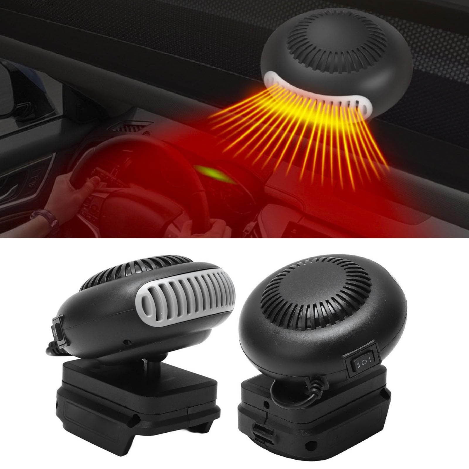 Exhoden Portable Electric Space Heater for Car and Camping (Black, 1 Pack) 5016q