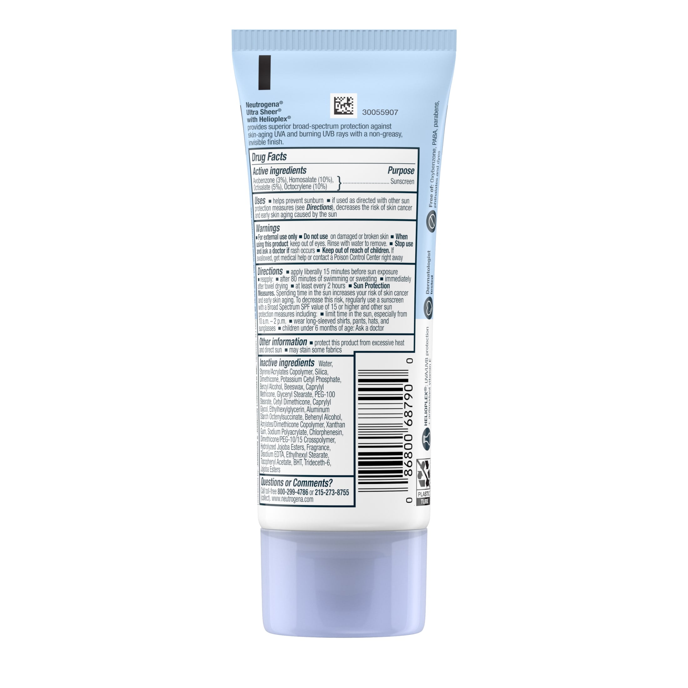 Neutrogena Ultra Sheer Dry-Touch Sunscreen SPF 55 Broad Spectrum Protection (3 fl oz) 11kx9