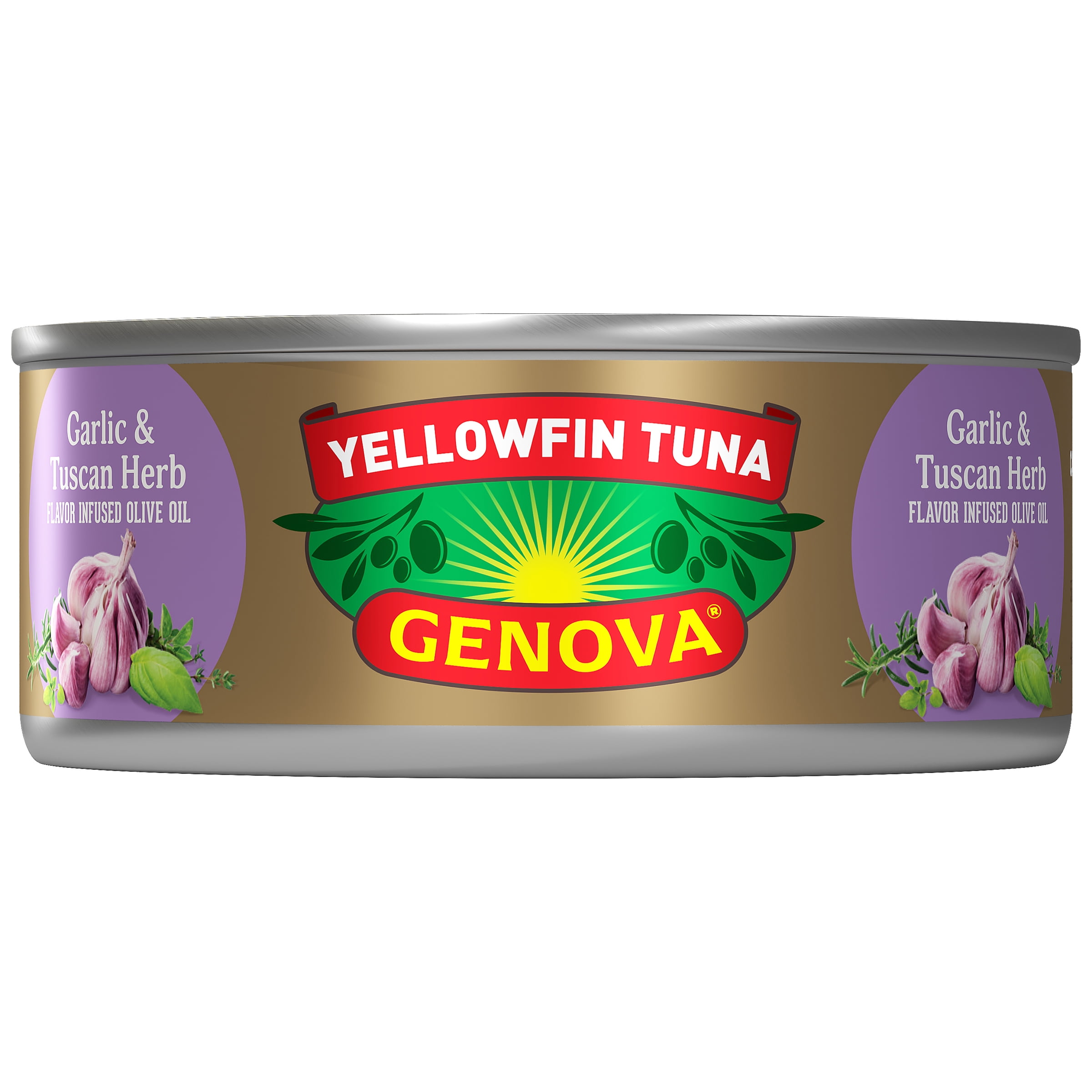Genova Premium Yellowfin Tuna in Garlic and Tuscan Herb Infused Olive Oil (5 oz) o0cok