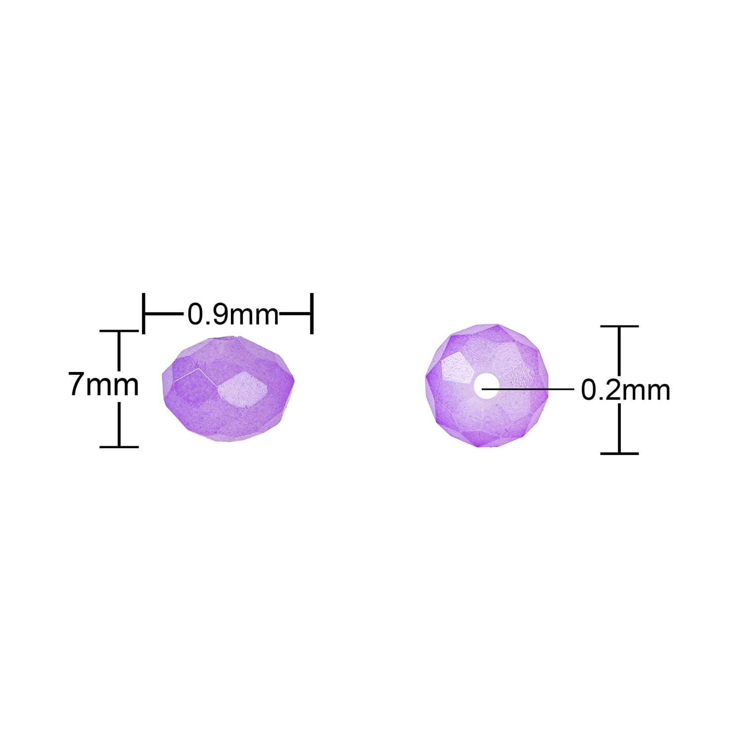 CousinDIY Glass Rondelle Beads for Jewelry Making (2-Tone Purple, 2-Pack, 14 in) lwffv