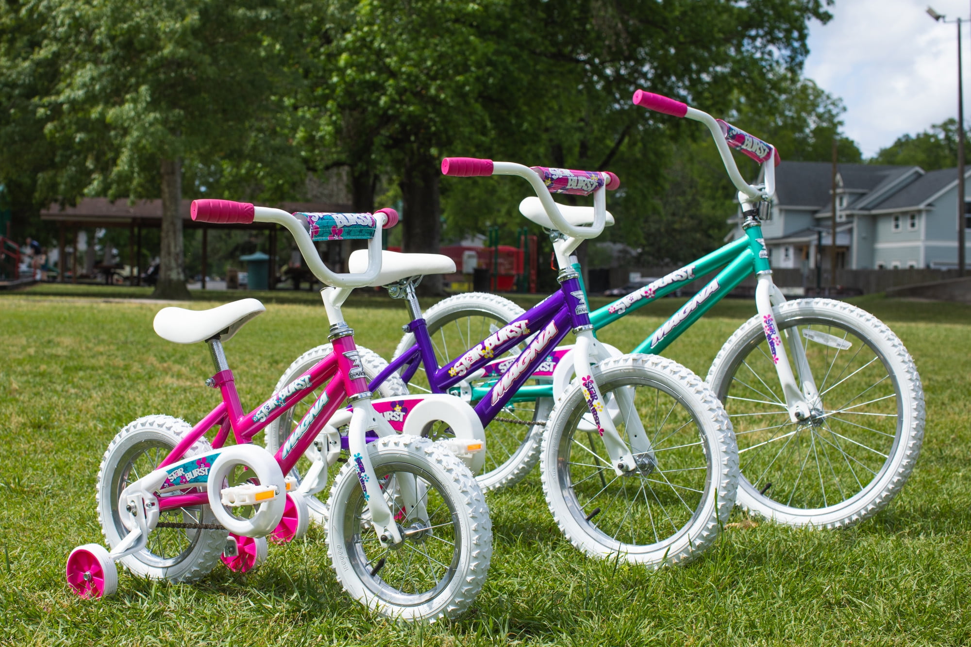 Dynacraft Magna Star Burst Children's Bike, Durable Steel Frame, Pink Glitter Finish (20 in) b0flj
