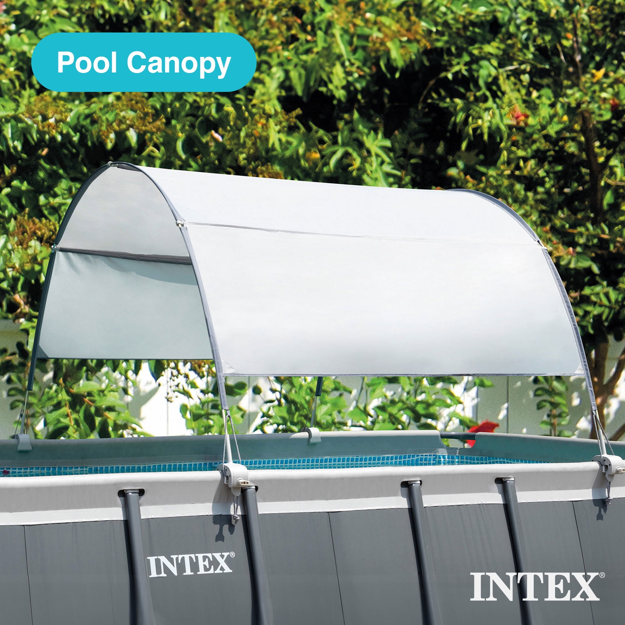 Intex Ultra XTR Rectangular Frame Swimming Pool Kit with Protective Canopy (Beige, 18 ft x 9 ft x 52 in) 5to6q