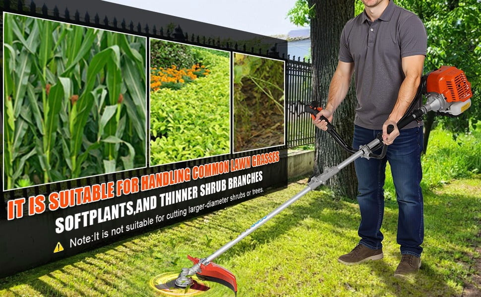 WETS 52cc 2-Stroke Gas String Trimmer and Brush Cutter (Orange, 10 in) 039x9