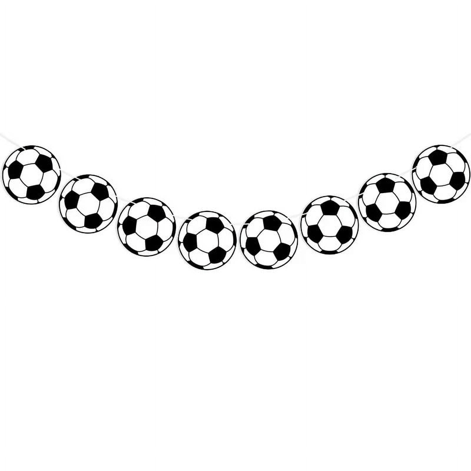 Hemoton Soccer Party Pennant Banner Set (4-Piece Pack, Triangle Football Flags) ednv8