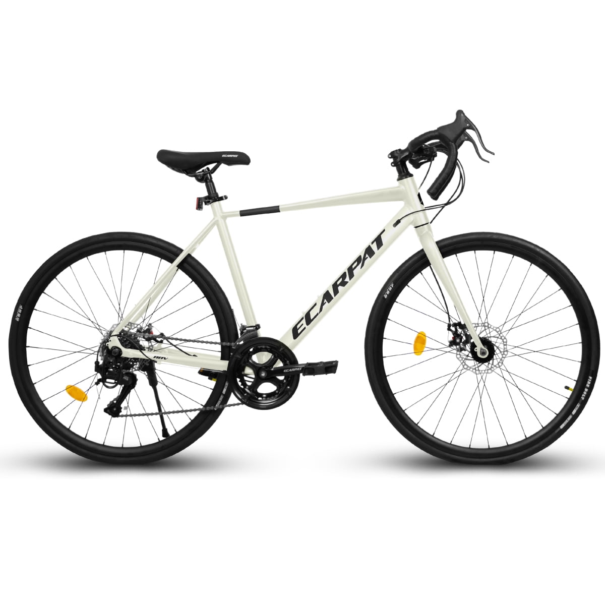 A28320R Road Bike, Lightweight Aluminum Frame, 16-Speed Disc Brake Bicycle (White, 700c x 28 in) m4gdp