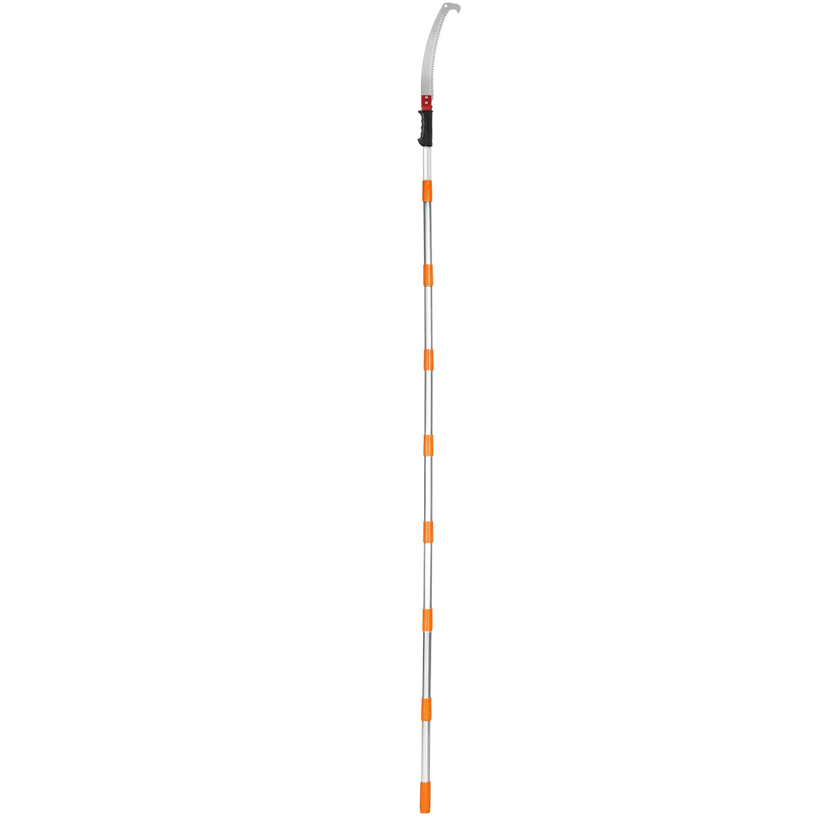 KFFKFF Manual Pole Saw Extendable Tree Pruner (Silver, 4.6-9.8 ft) giv0t