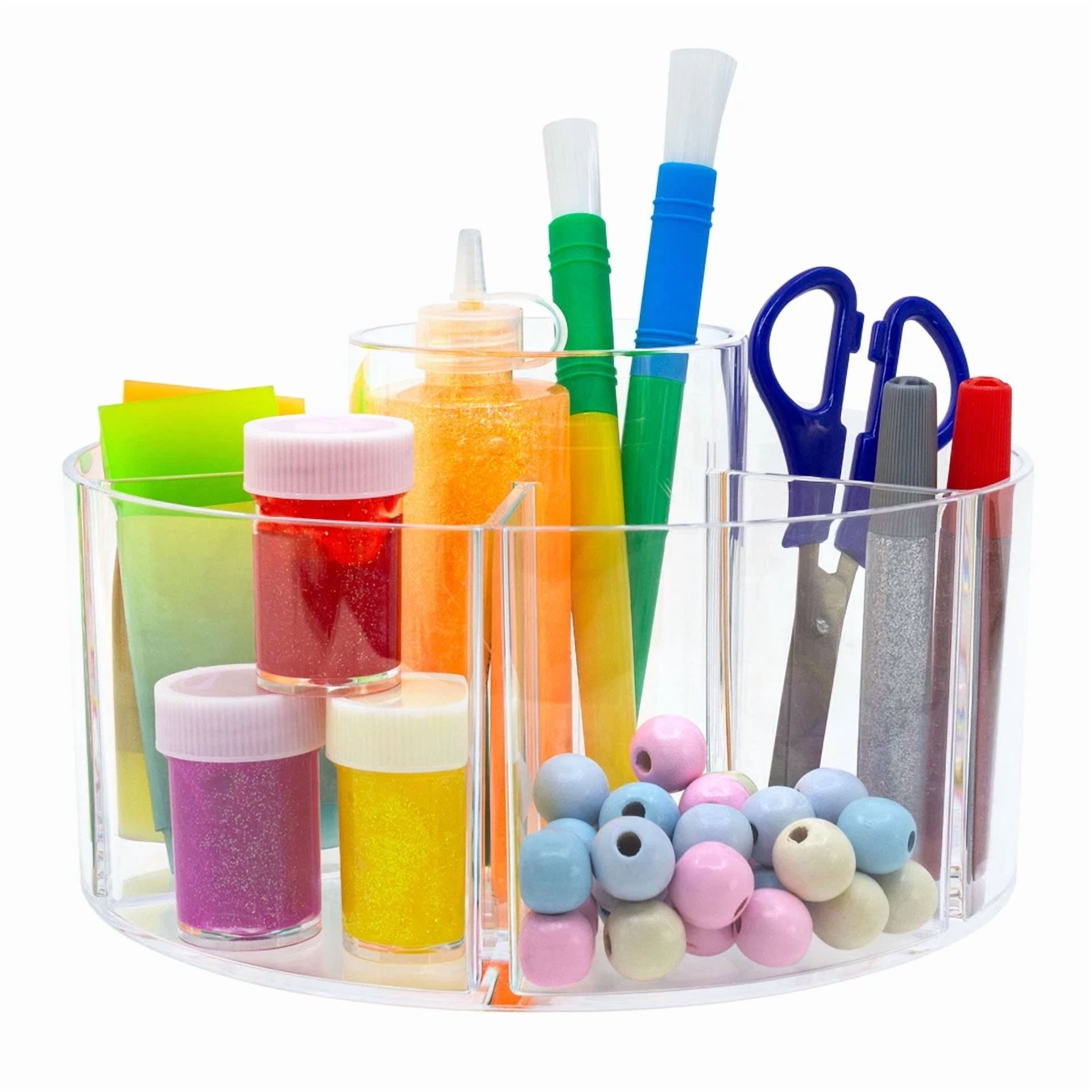 Knack Spinning Arts and Crafts Storage Caddy Organizer (7 Sections, Clear) a07br - Image 4