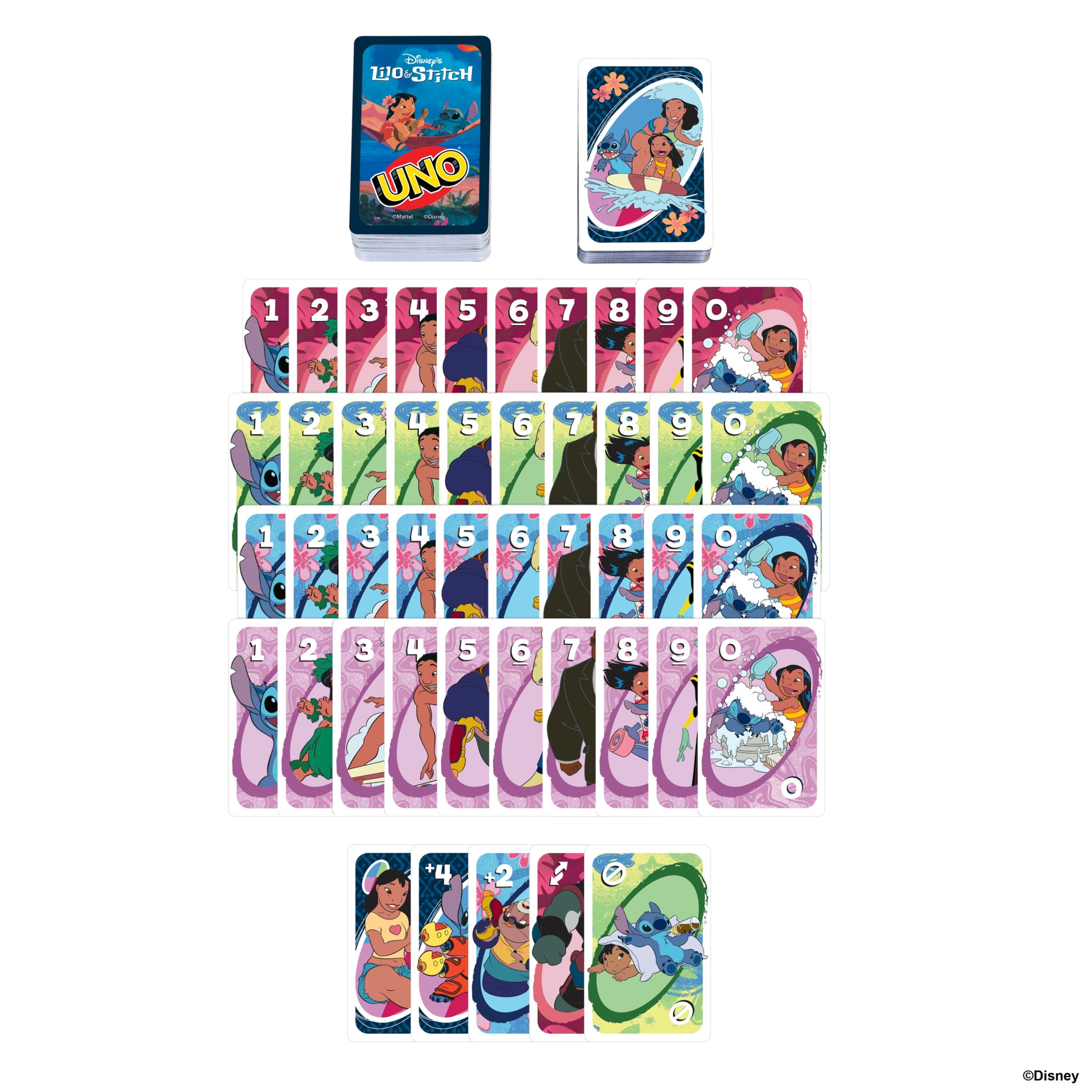UNO Disney Lilo and Stitch Card Game for Kids and Family Night (112 Cards) wlirr