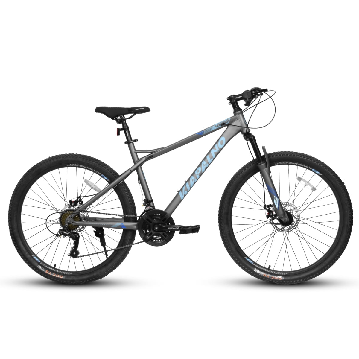 Generic 26 Inch Mountain Bike, 21-Speed High Carbon Steel Bicycle with Front Suspension and Mechanical Disc Brakes (Silver, 26 in) l0puk