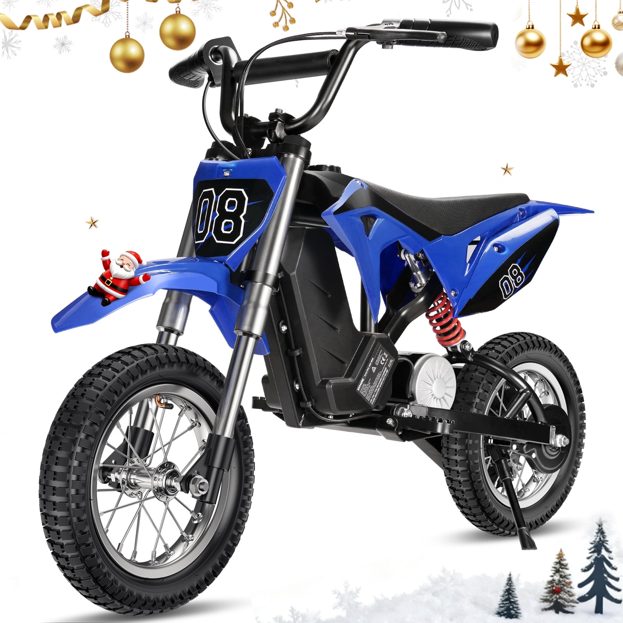 Easoger 36V Kids Electric Dirt Bike, High-Speed Off-Road Motorcycle with 3-Speed Modes and Dual Suspension (Black, 133 lb Capacity) 56zr0