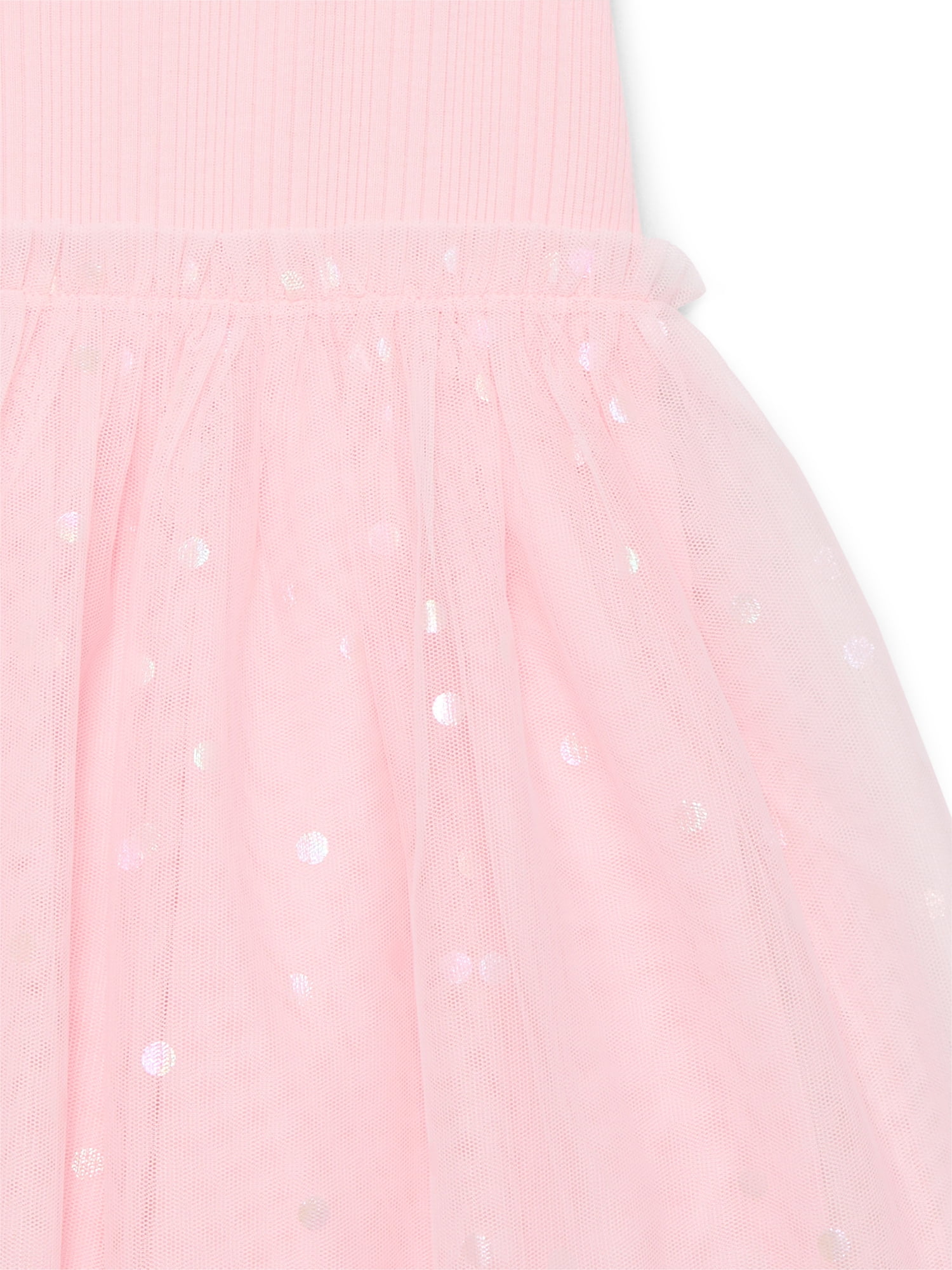 Wonder Nation Girls Short Sleeve Tutu Dress (White, L) wfuos