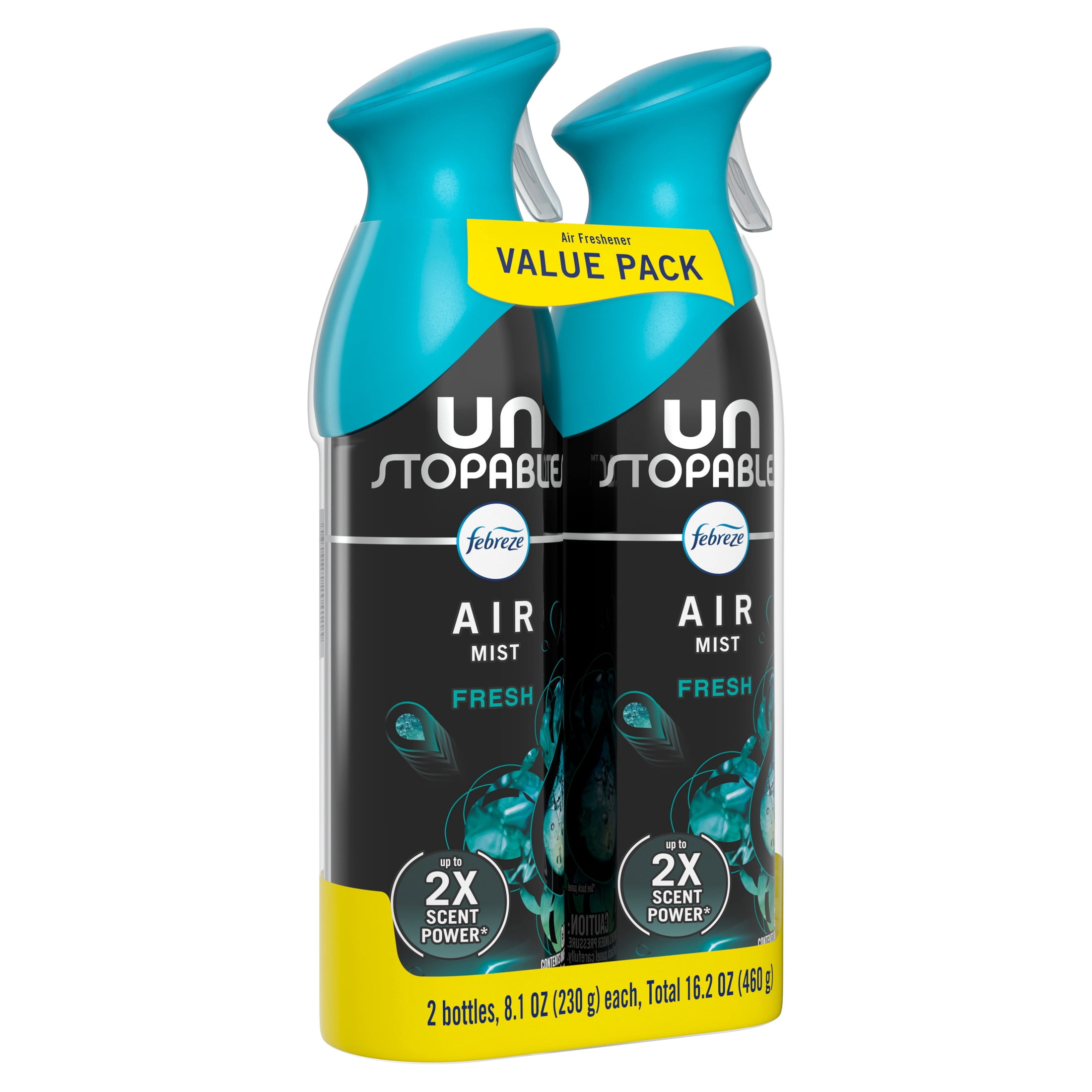 Febreze Air Mist Air Freshener Spray, Unstopables Fresh Scent (Fresh, 2 Pack, 8.1 oz) j8ajq