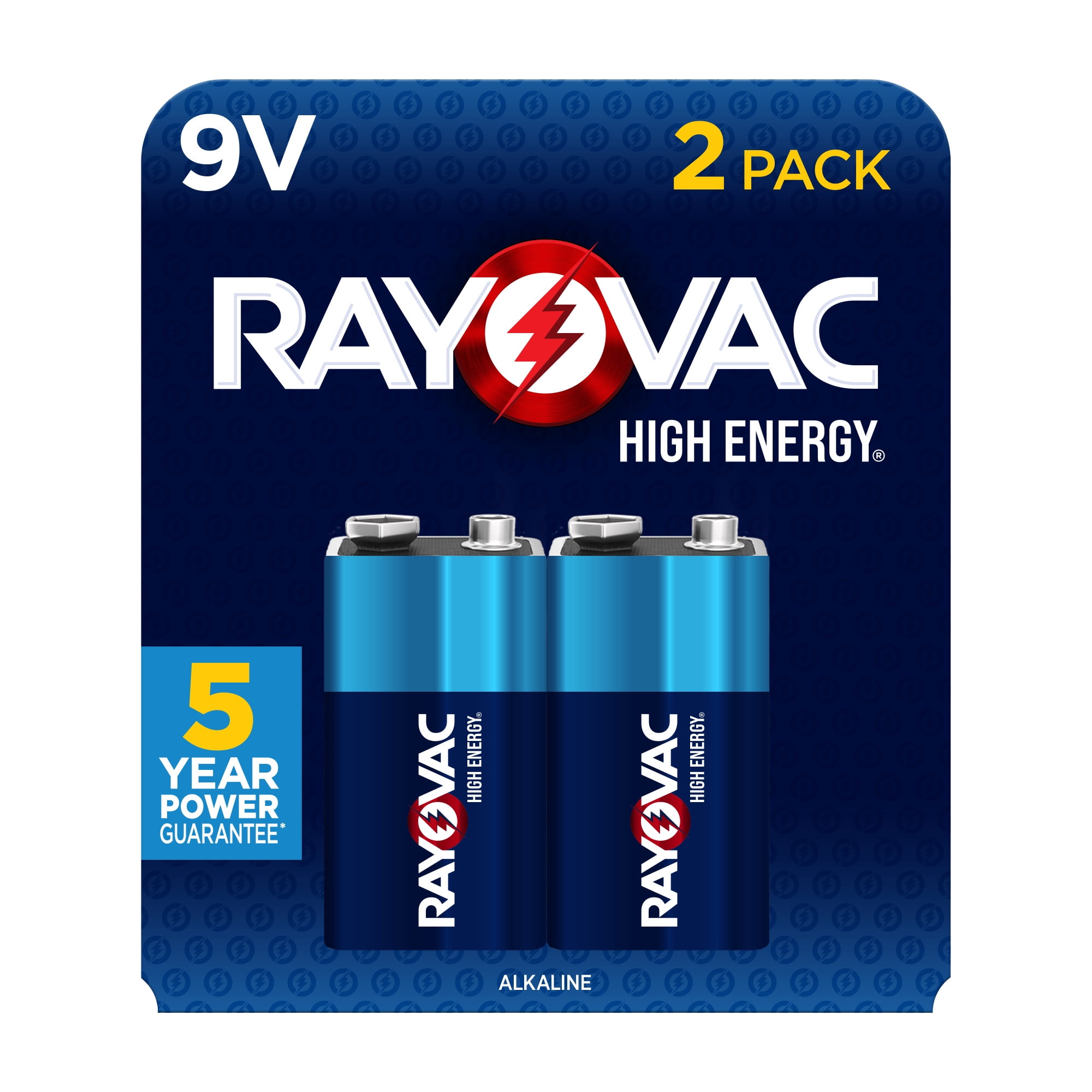 Rayovac High Energy 9V Alkaline Batteries (Long-Lasting Power, 2 Pack) x2qu9