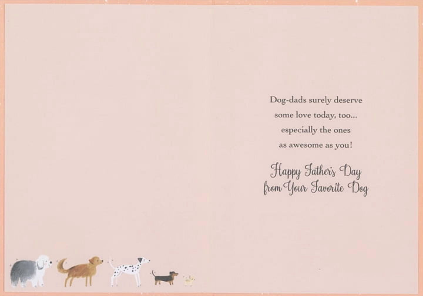 Designer Greetings Father's Day Greeting Card from Dog, Five Dogs Design (5.25 in x 7.5 in) hf9ru